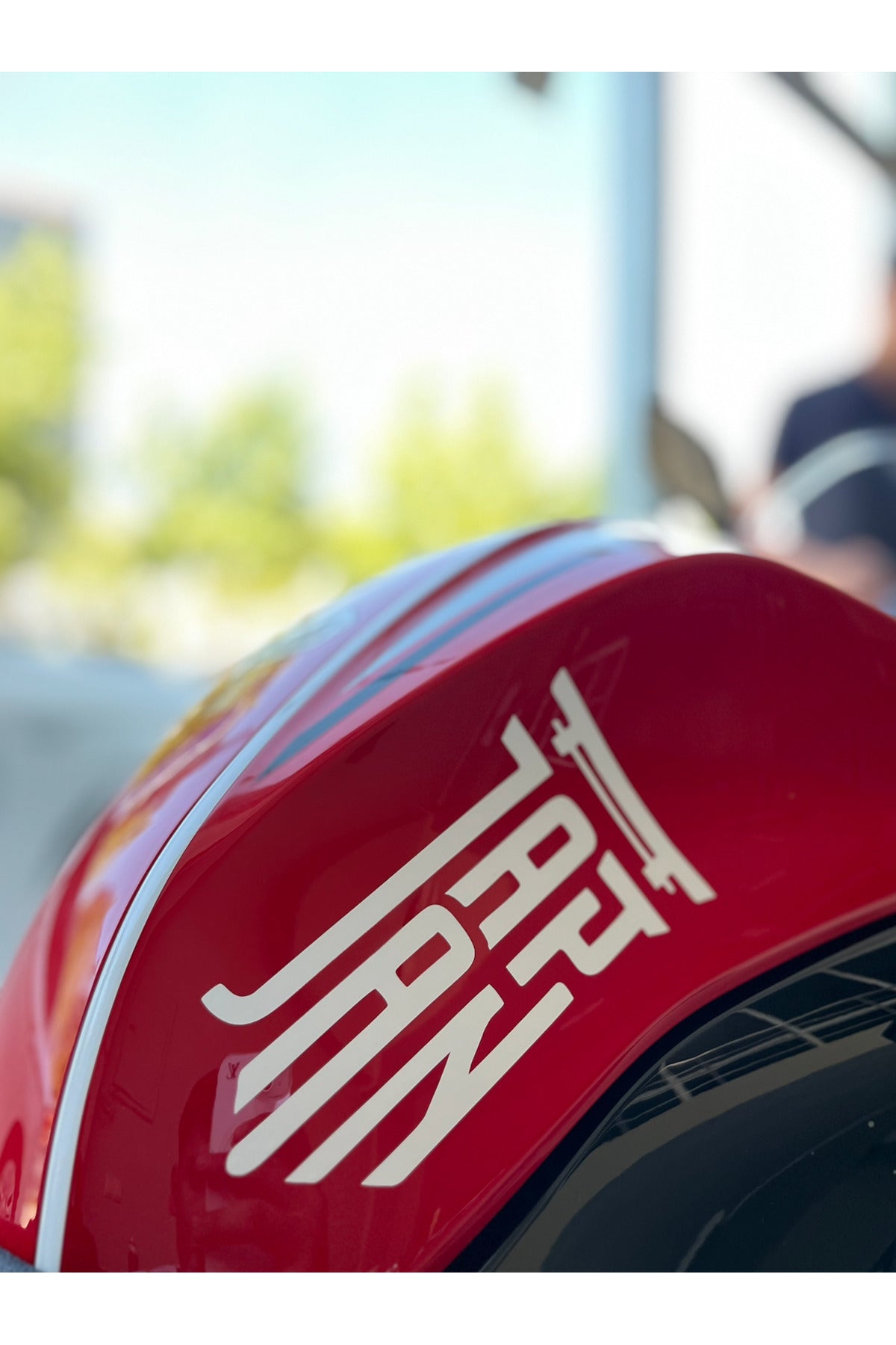 Motor-Araba-Kask için Beyaz Renk Şekilli Japan yazısı (15CMx8,5CM)