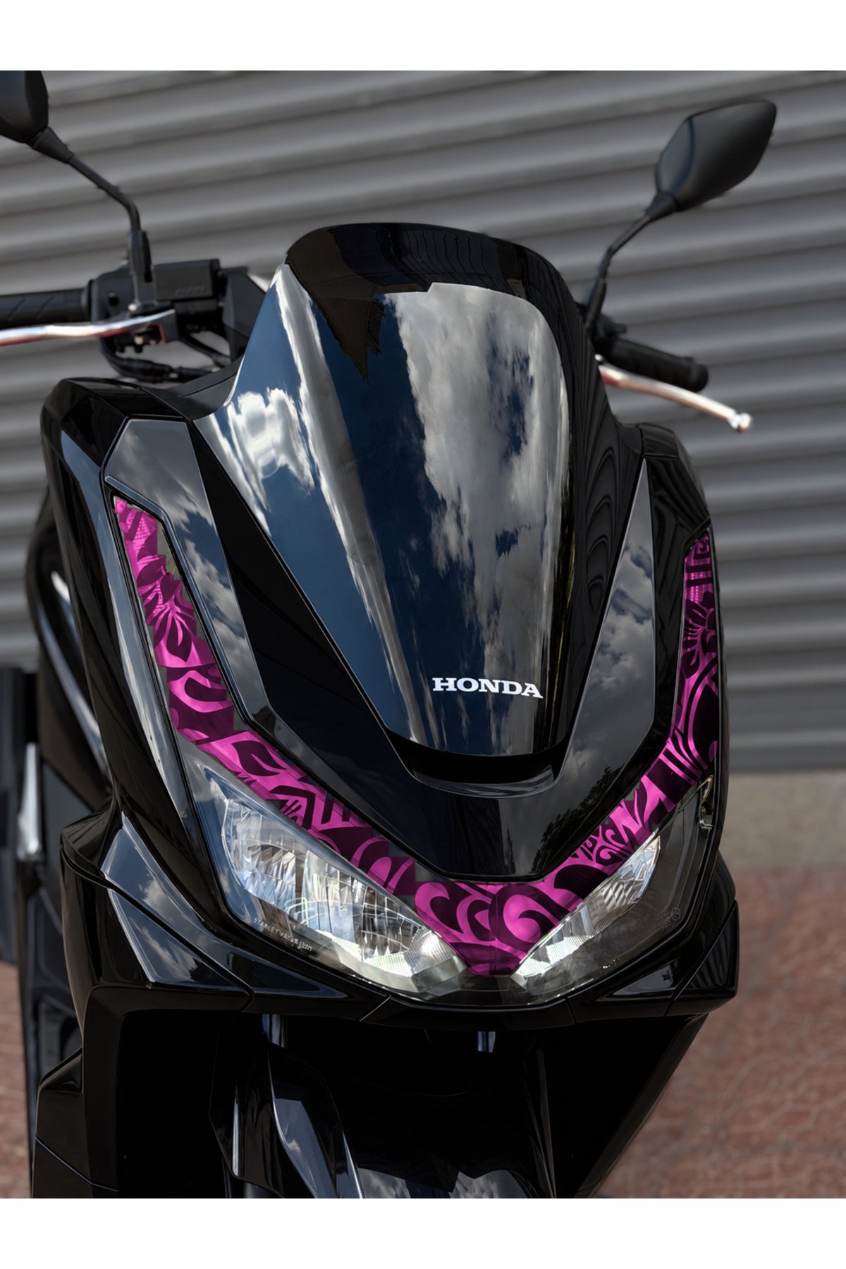 Honda PCX Deluxe için Yaprak Desenli Dövme Far Filmi Far Tasarım Sticker (2025-2026 Uyumlu)
