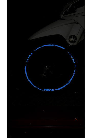 Kuba Cup Motor için Reflektörlü Jant Şeridi Sticker Seti (Tüm Cuplara Uyumlu)