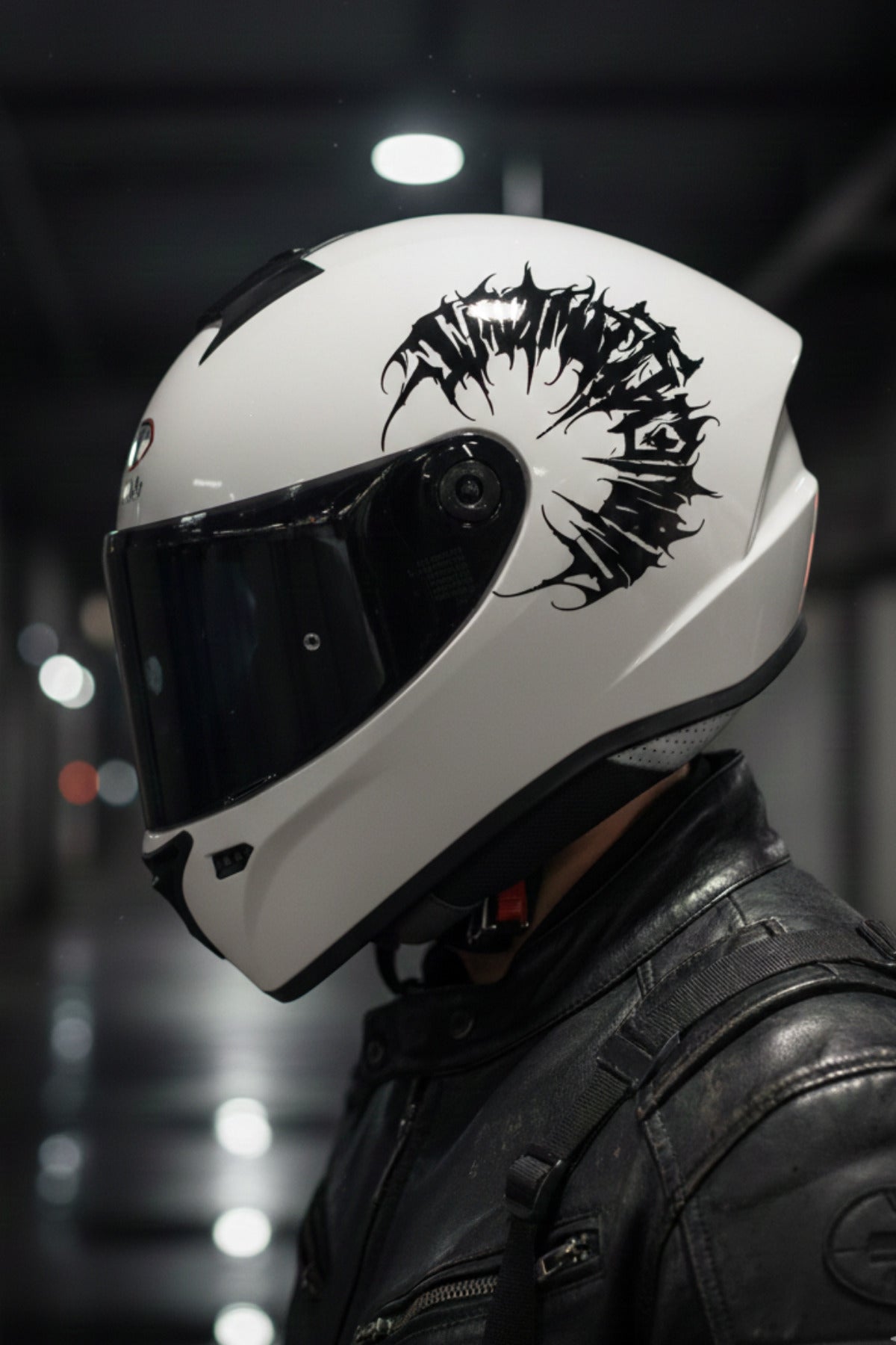 Kask ve Motosiklet için Yarım Tribal Gotik Daire Sticker Etiket