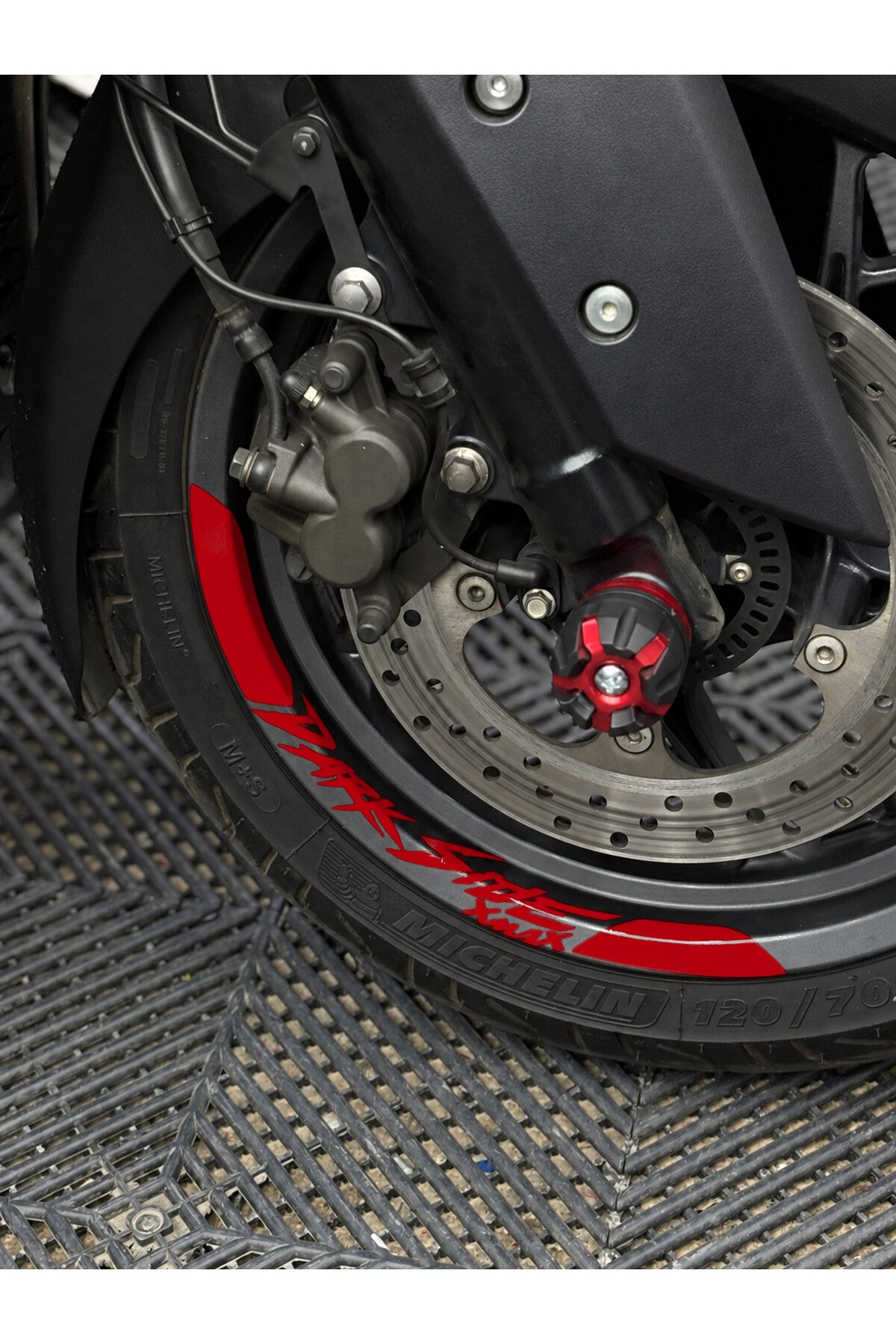 Yamaha Xmax için Dark Side Xmax Yazılı 8 Parça Jant Şeridi Sticker Seti ( Ön-Arka Yeterli)