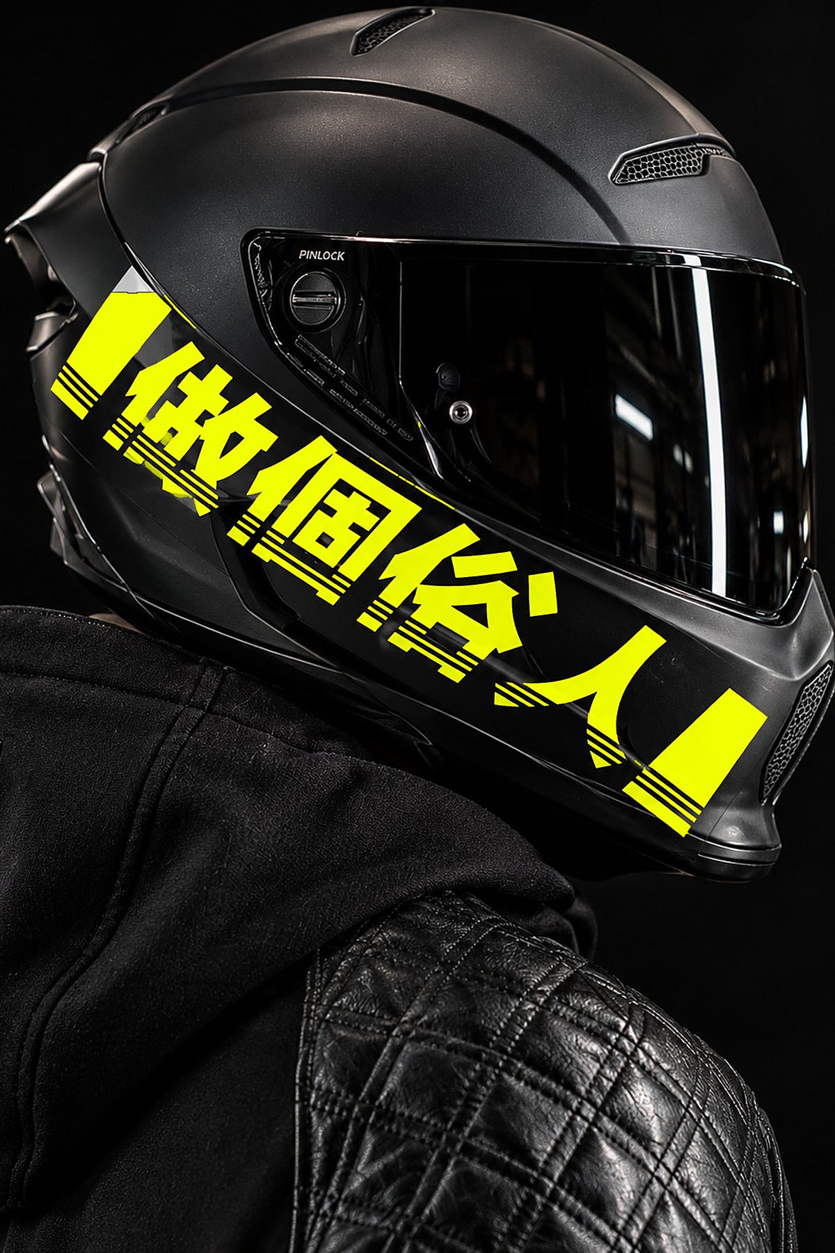 Motosiklet ve Kask için Çince Kanji Harfler Sticker Etiket (1 Adet)