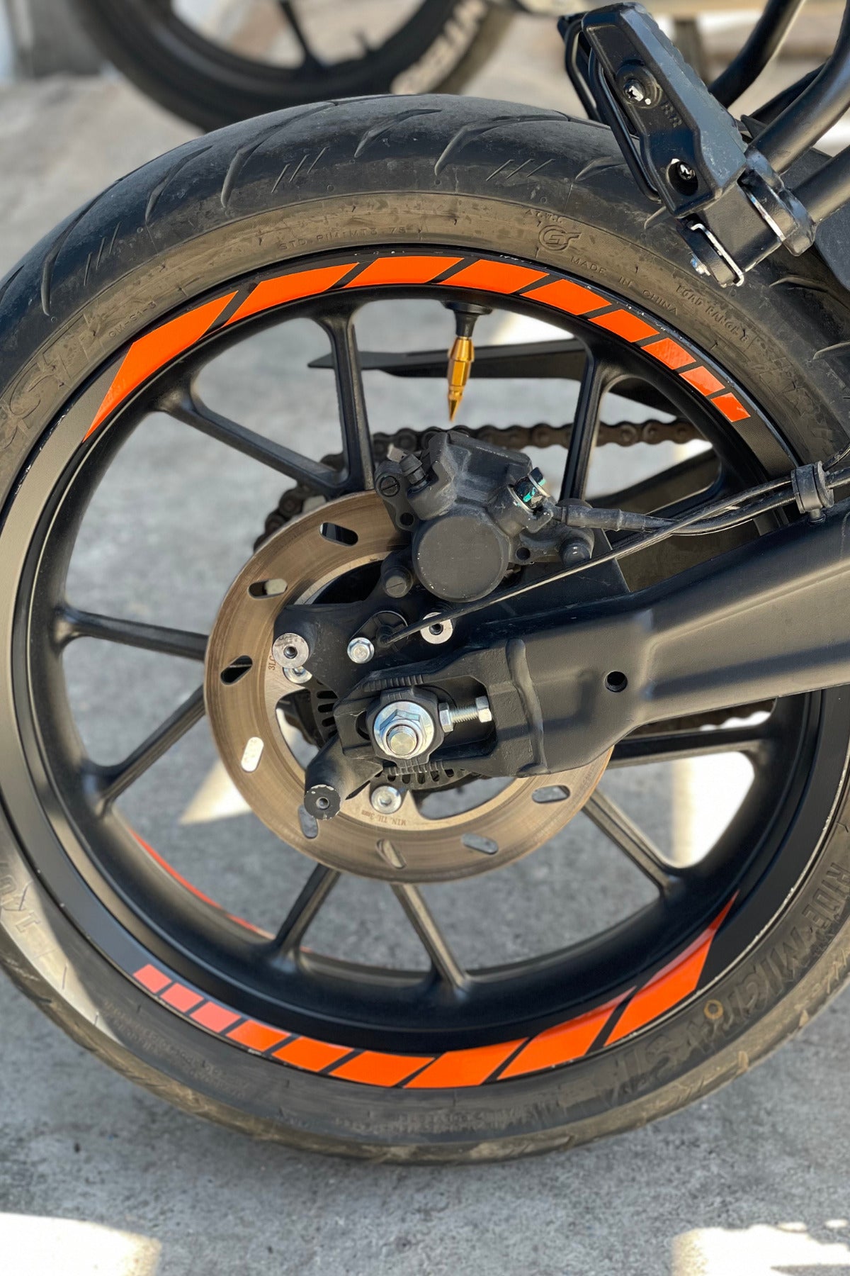 Reflektif Gece Parlayan Jant Şeridi Motor için Reflektif Parlayan Jant Şeridi 8 Parça