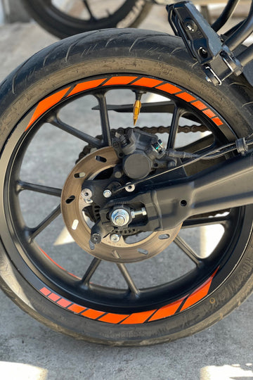 Reflektif Gece Parlayan Jant Şeridi Motor için Reflektif Parlayan Jant Şeridi 8 Parça