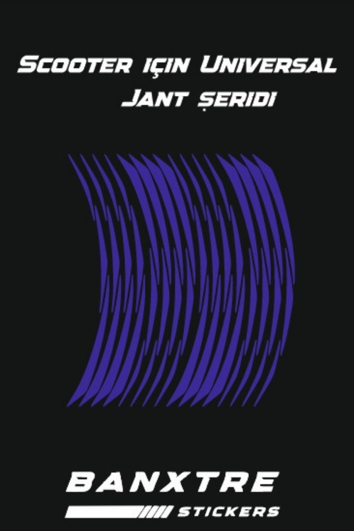 Scooter Jantı için Universal Tüm Scooterlara Uyumlu Jant Şeridi Sticker Seti