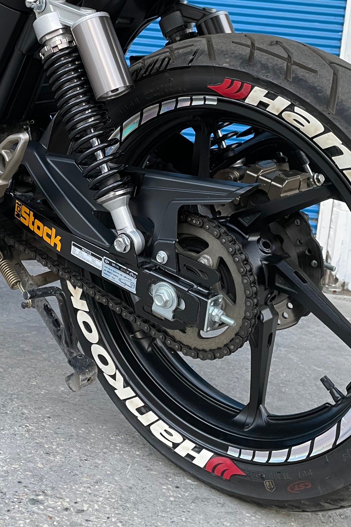 Dekoratif Hologramlı Jant Sticker Seti Motor için Etiket Jant Seti  (8 Adet Jant Şeridi)