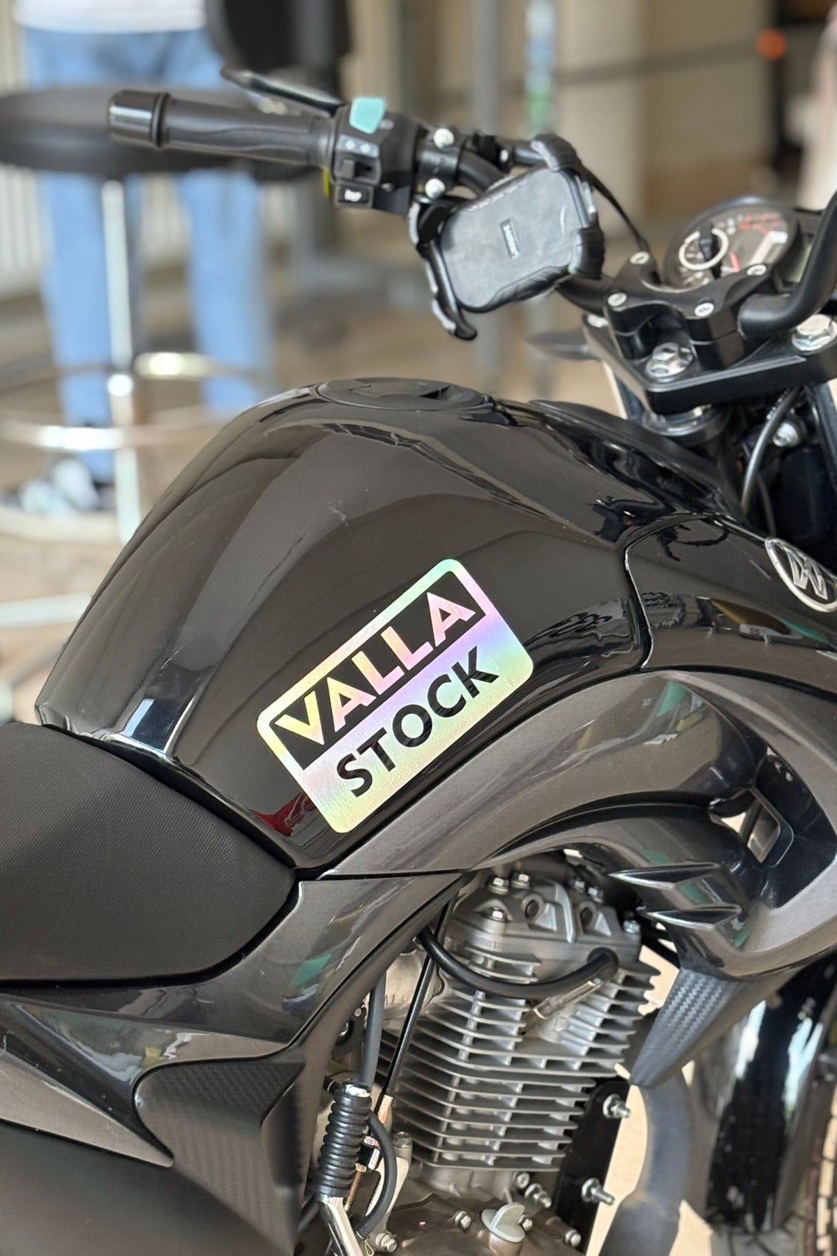Motor ve Kask için Hologramlı Valla Stock Sticker Etiket (1 Adet)