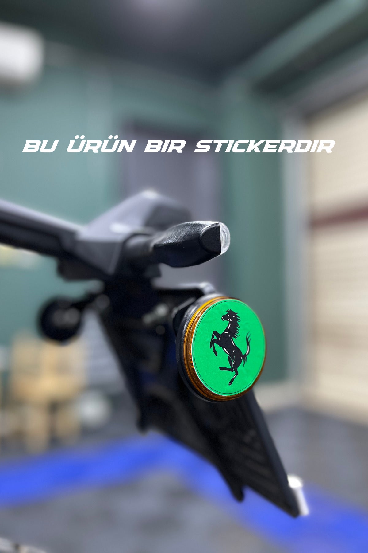 Motosiklet Kedigözü için Yuvarlak 5CMx5CM At Sticker Seti (2 Adet)