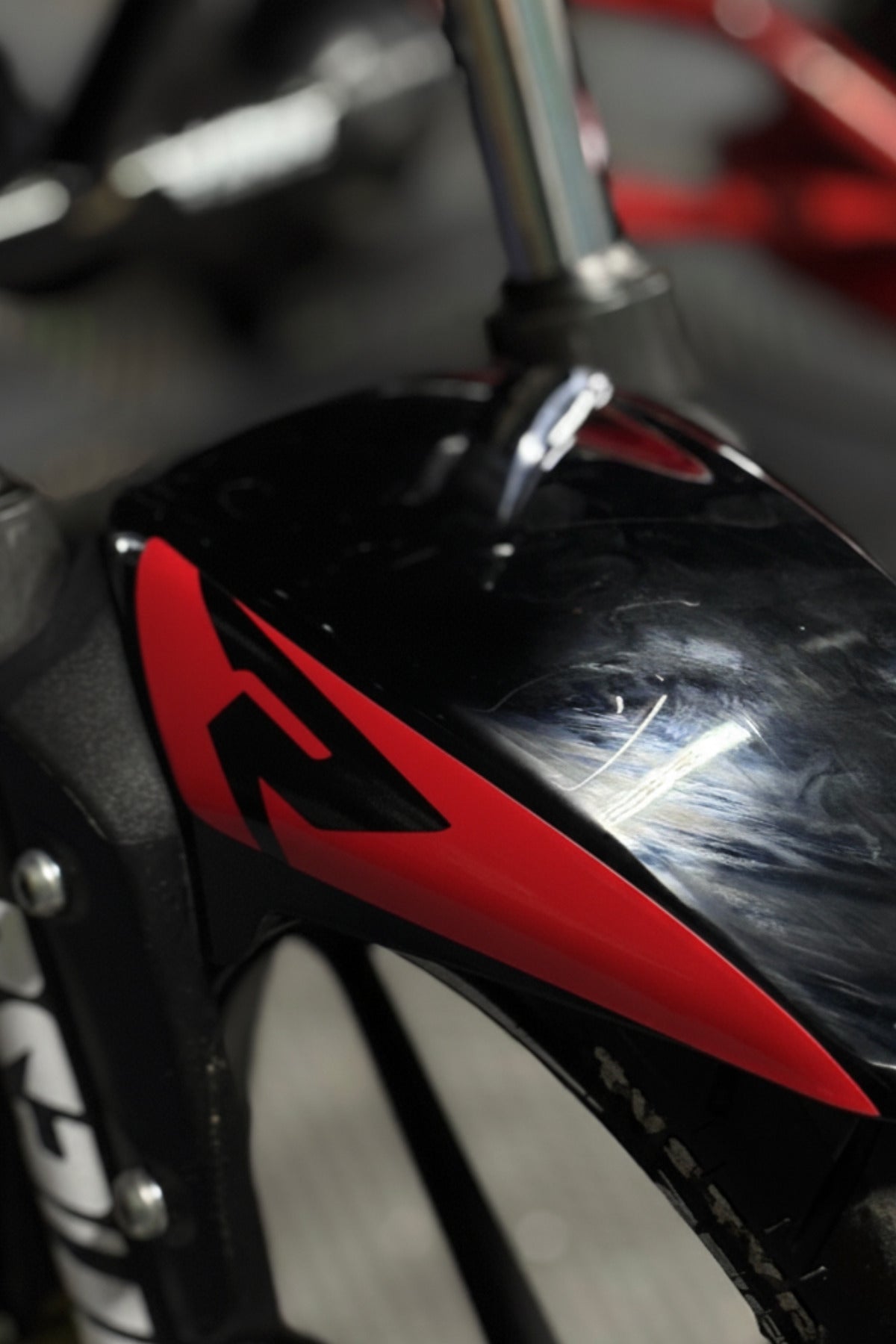 TVS Raider için Çamurluk Ucu R logolu Detay Sticker Etiket (Sağ ve Sol)