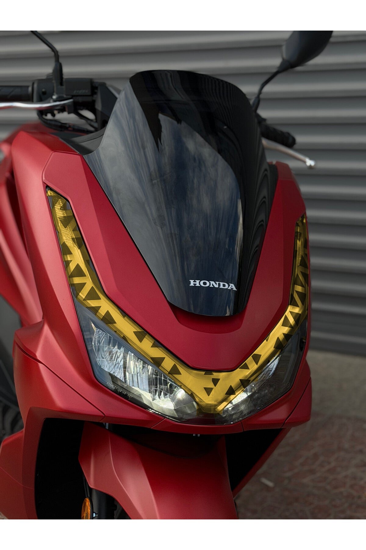 Honda PCX Deluxe Üçgen Desenli için Renkli Far Filmi Far Tasarım Sticker (2025-2026 Uyumlu)