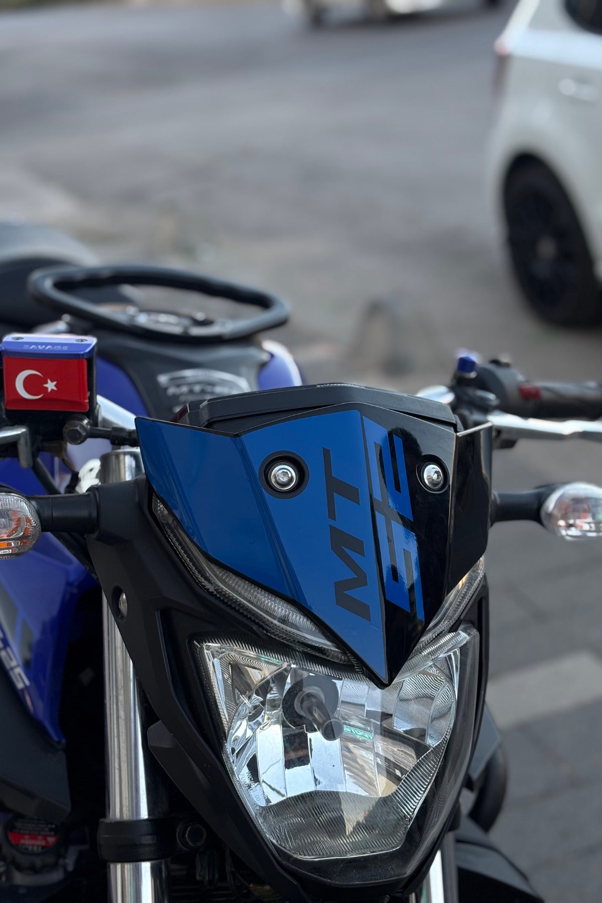 Yamaha MT25 için Lacivert Renk Kafa Sticker Etiket
