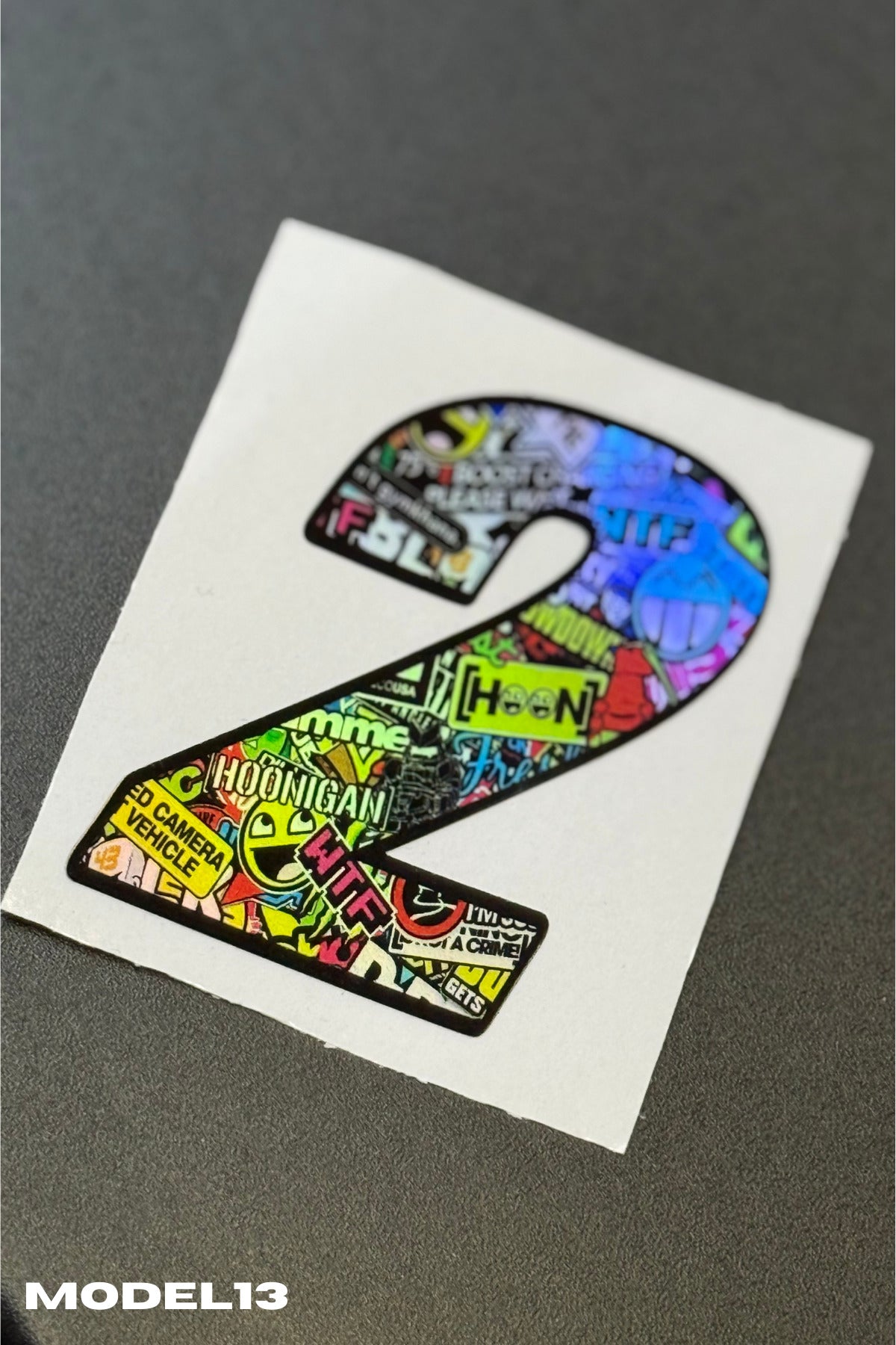 Motor-Araba-Laptop için Hologramlı Renkli Mini Sticker