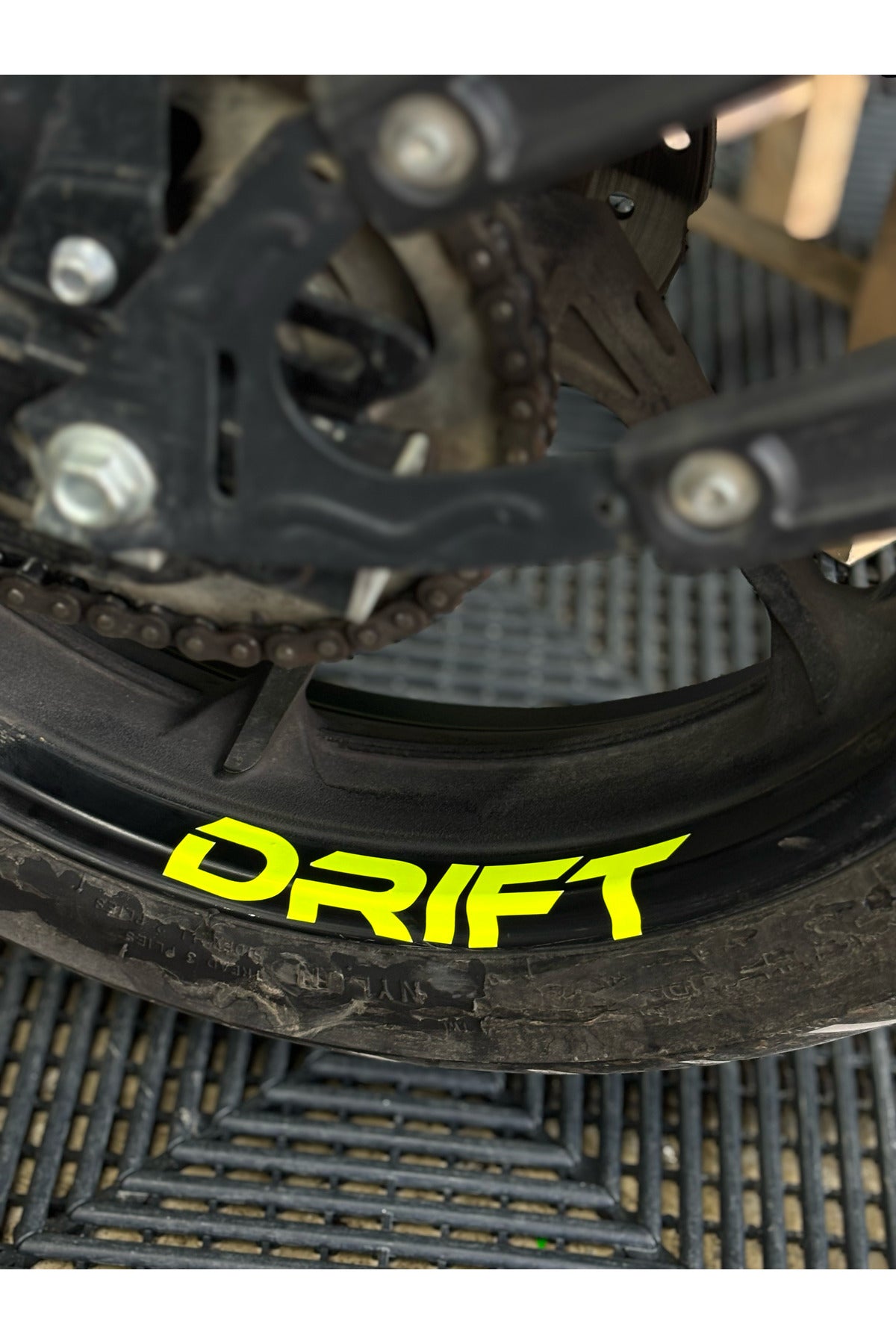 Mondial Drift-L için Jant içi Drift Yazısı Sticker Etiket (4 Adet)