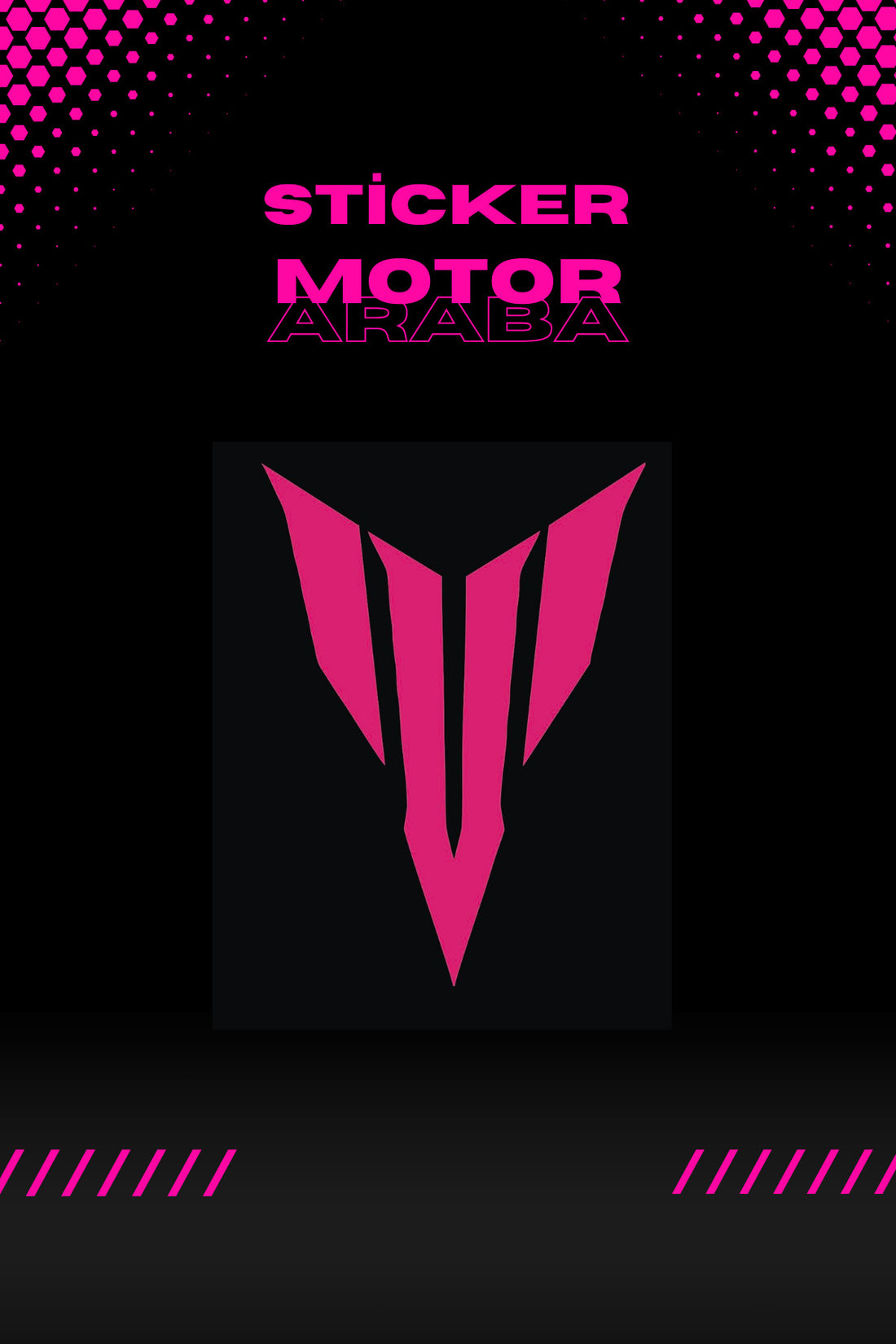 Dekoratif Neon Pembe MT Logo Sticker Araba-Motor için Sticker 15CMx12CM (1 Adet)