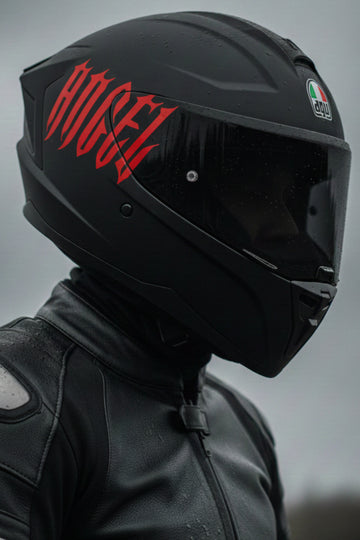 Kask için Sticker Gotik Yazı Tipiyle ANGEL Sticker Etiket (Tek Taraf)