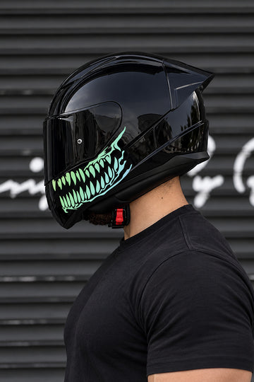Motosiklet Kaskı için Ruroc Kask Dişleri Sticker Etiket(Sağ ve Sol)