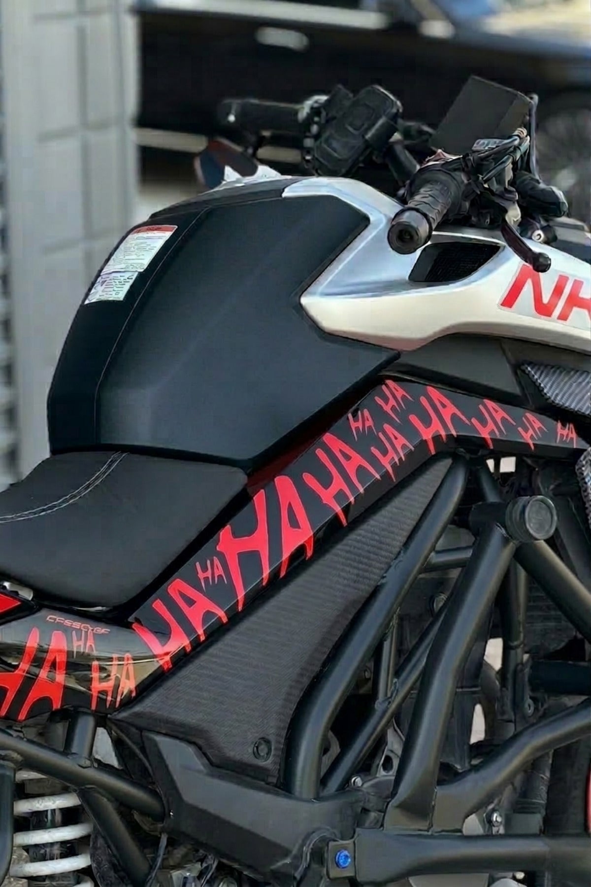 CFMOTO NK250 Tüm Yıl ve Modellere Uyumlu HA HA HA Sticker Tam Kaplama Sticker (Sağ ve Sol)