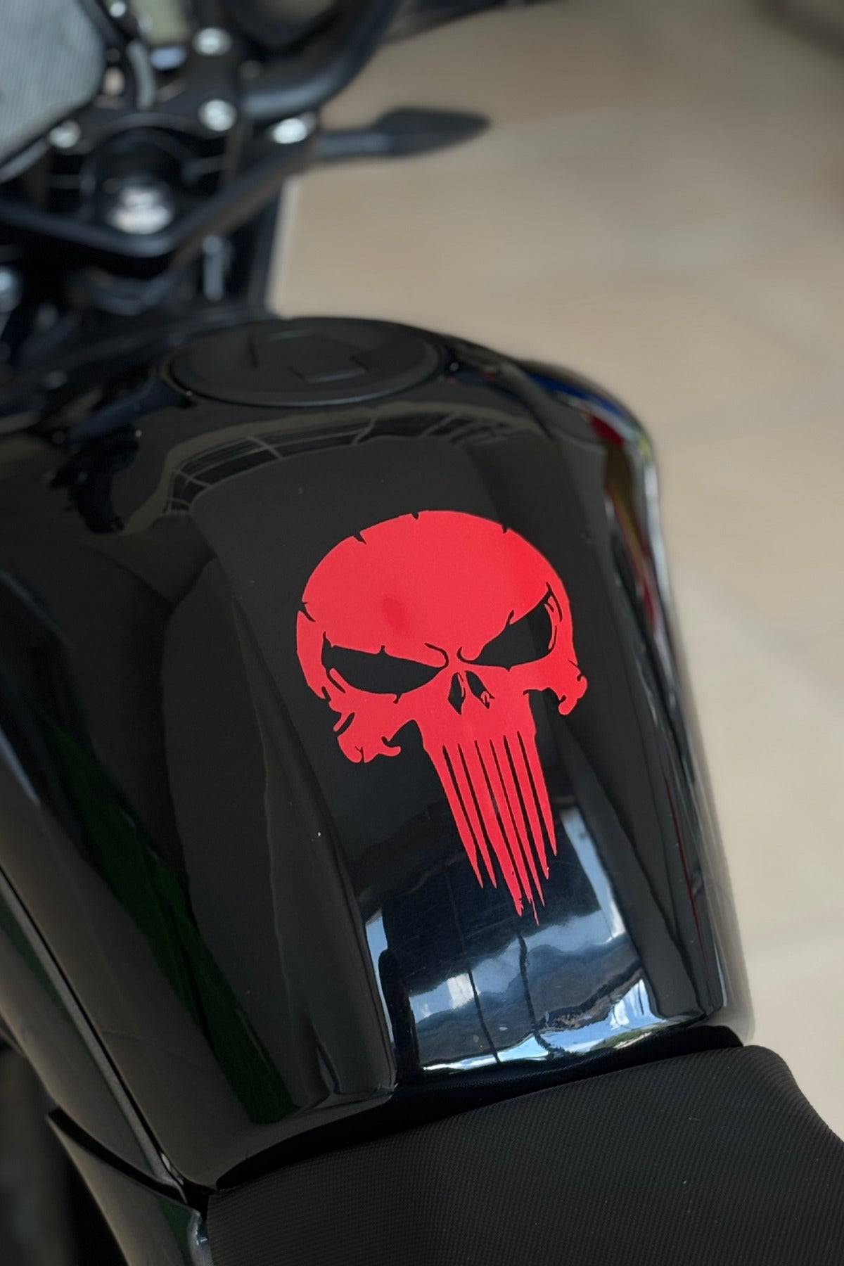 Motor ve Kask için Punisher Sticker Etiket