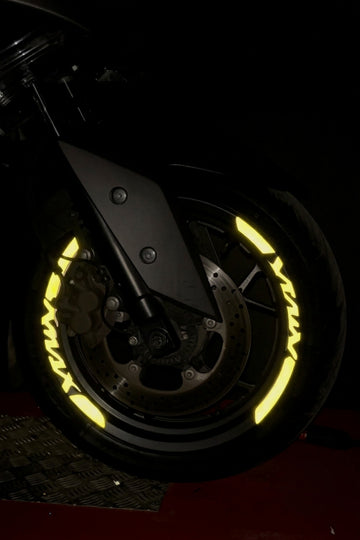 Yamaha Xmax için Ultra Reflektörlü 8 Parça Jant Şeridi Sticker Seti (2 Janta Da yeterli)
