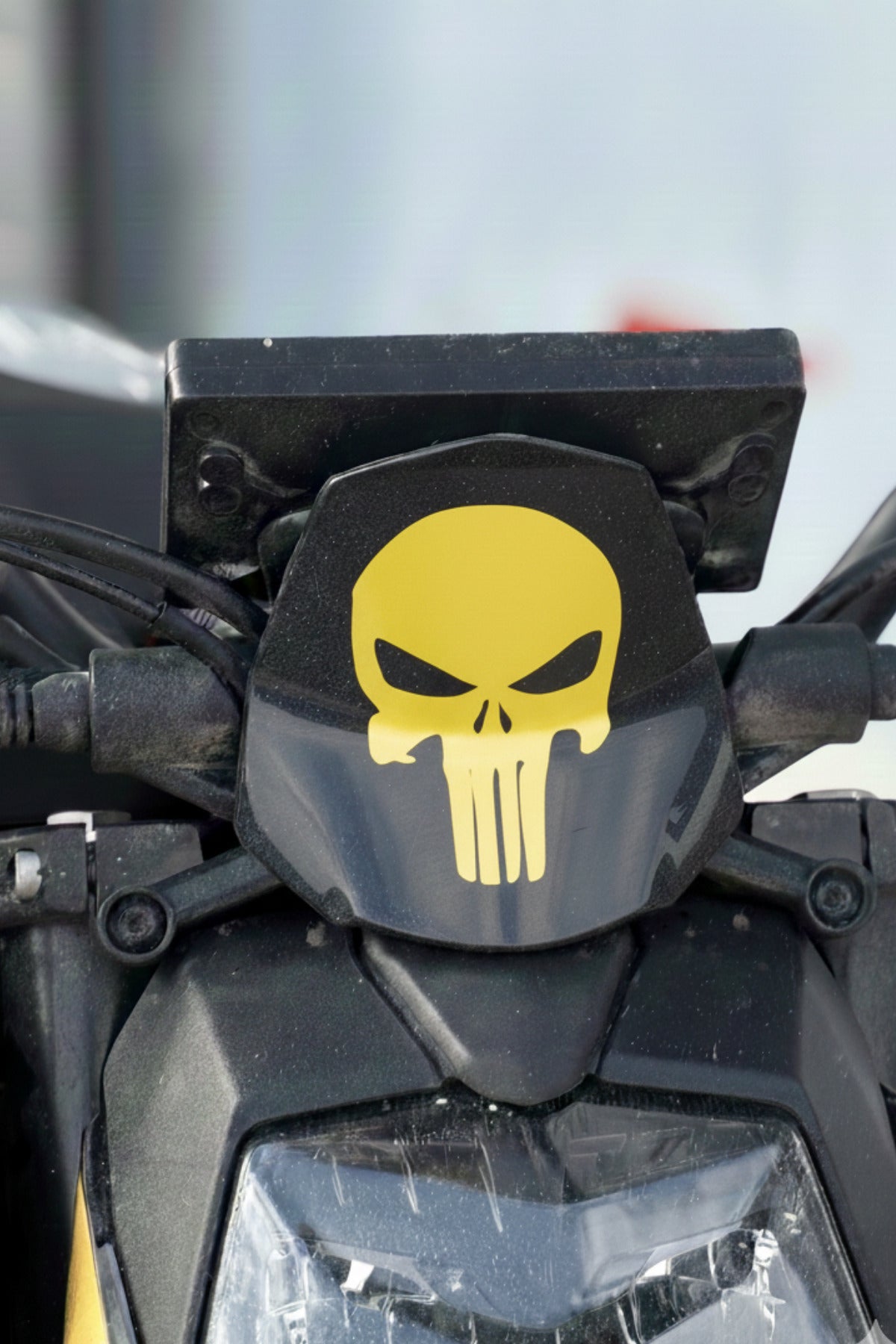 Motosiklet ve Kask için Kurukafa Sticker Etiket (12CMx8cM)