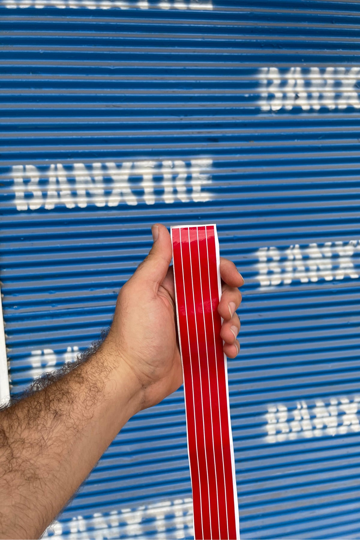 Motor-Araba-Kask için Parlak Kırmızı İnce Detay Şeritler Sticker Etiket 5 Parça Toplam 5 Metre