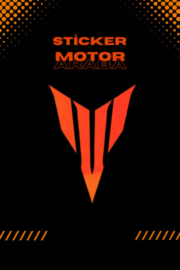 Dekoratif Neon Turuncu MT Logo Sticker Araba-Motor için Etiket 12CMx15CM (1 Adet)