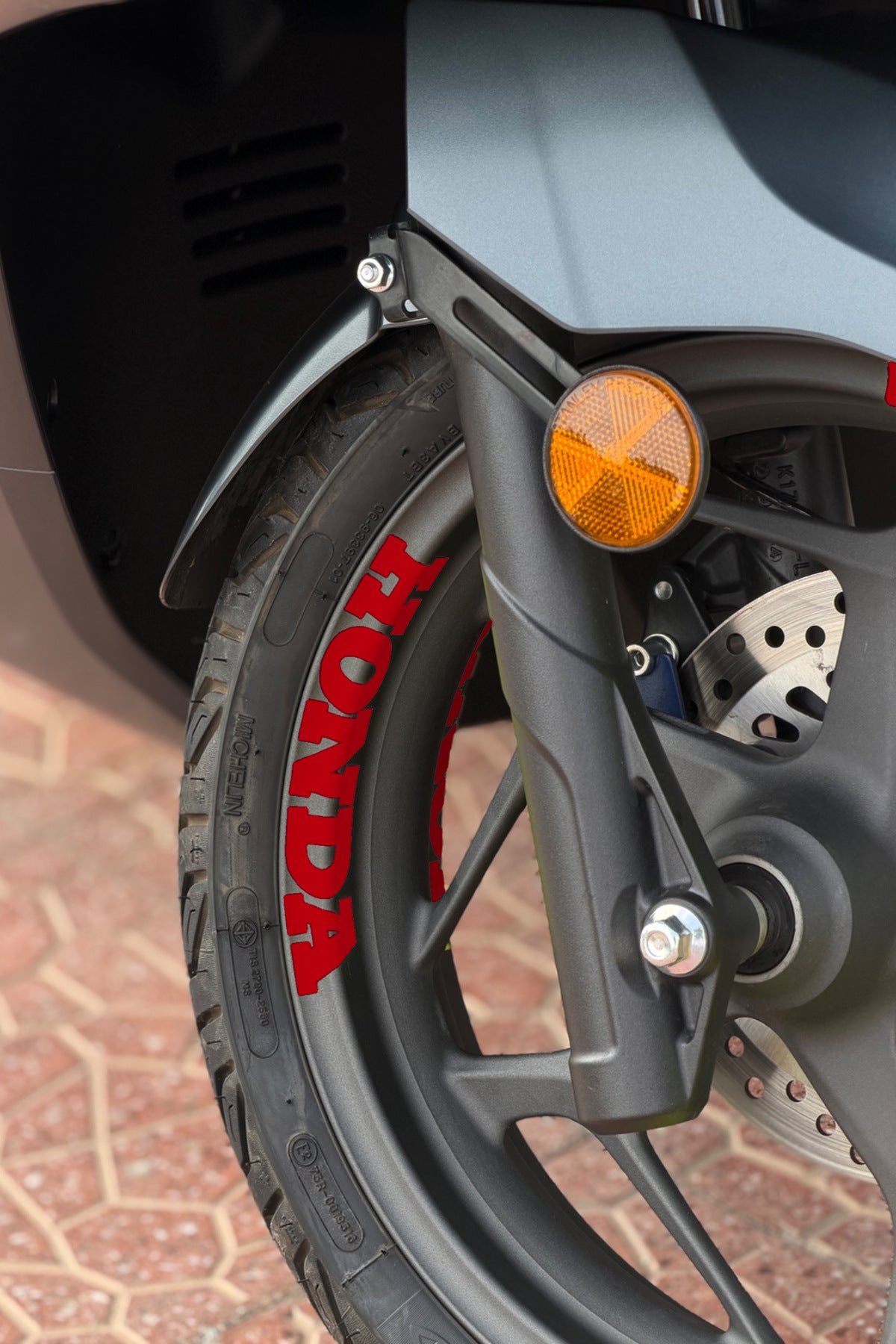 Honda PCX-Forza-Dio için Jant içi Honda Yazı Sticker Etiket (4 Adet)