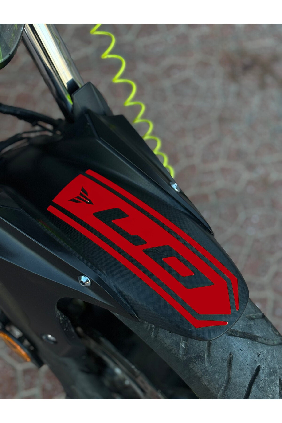 Yamaha MT-07 için Ön Çamurluk için Sticker Etiket (1 Adet)