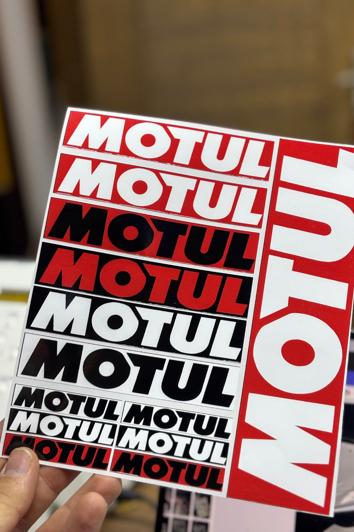 Motosiklet ve Kask için Motul A5 Sticker Pack (13 Parça)