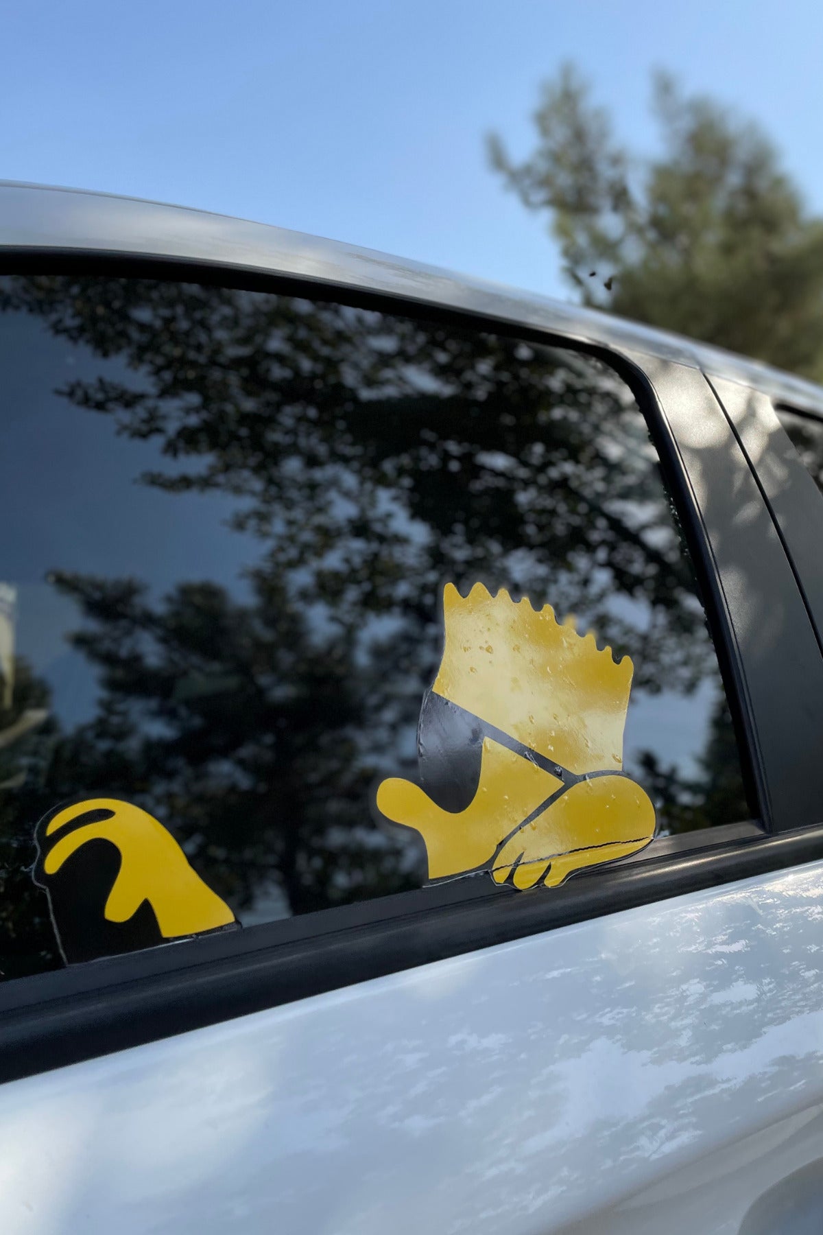 Araba Camı için Simpsonlar Sticker Araba Süren Simpson Sol Ön Cam için Sticker (1 Adet)
