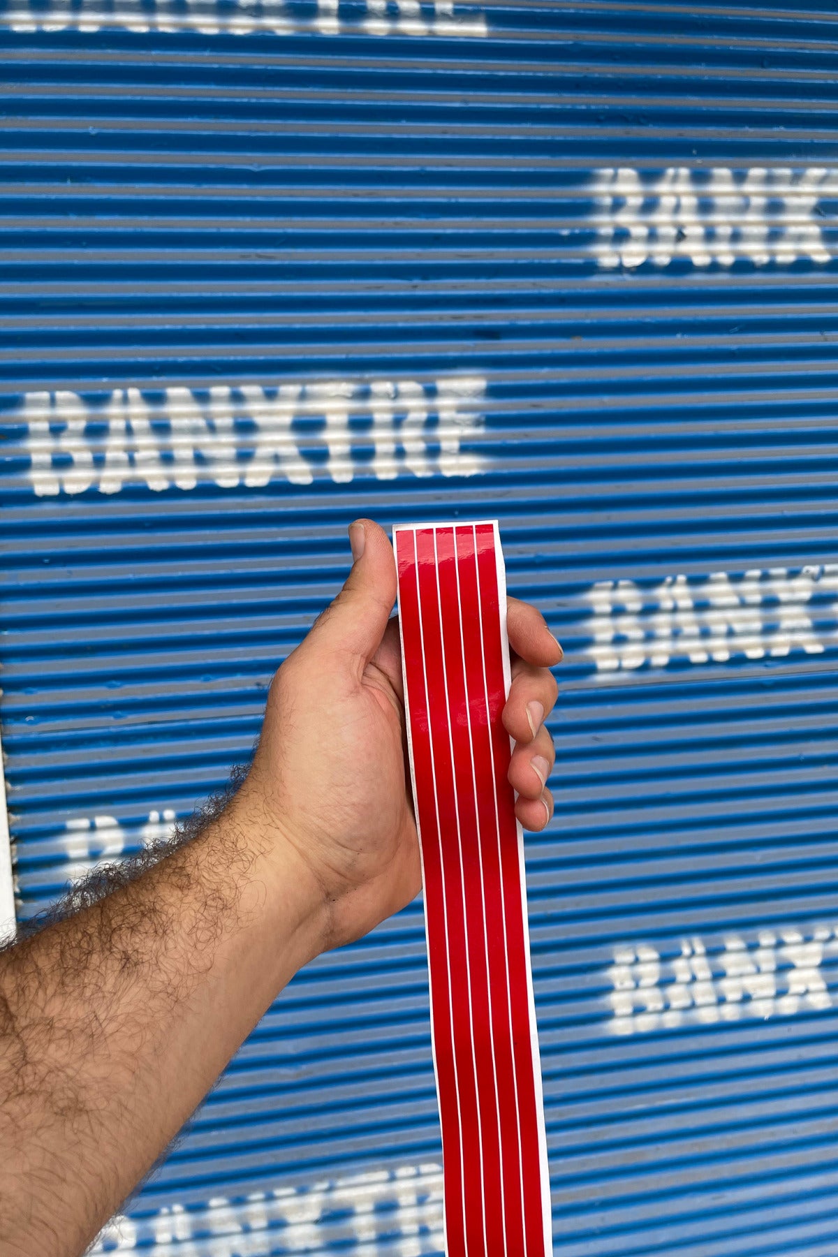 Motor-Araba-Kask için Parlak Kırmızı İnce Detay Şeritler Sticker Etiket 5 Parça Toplam 5 Metre