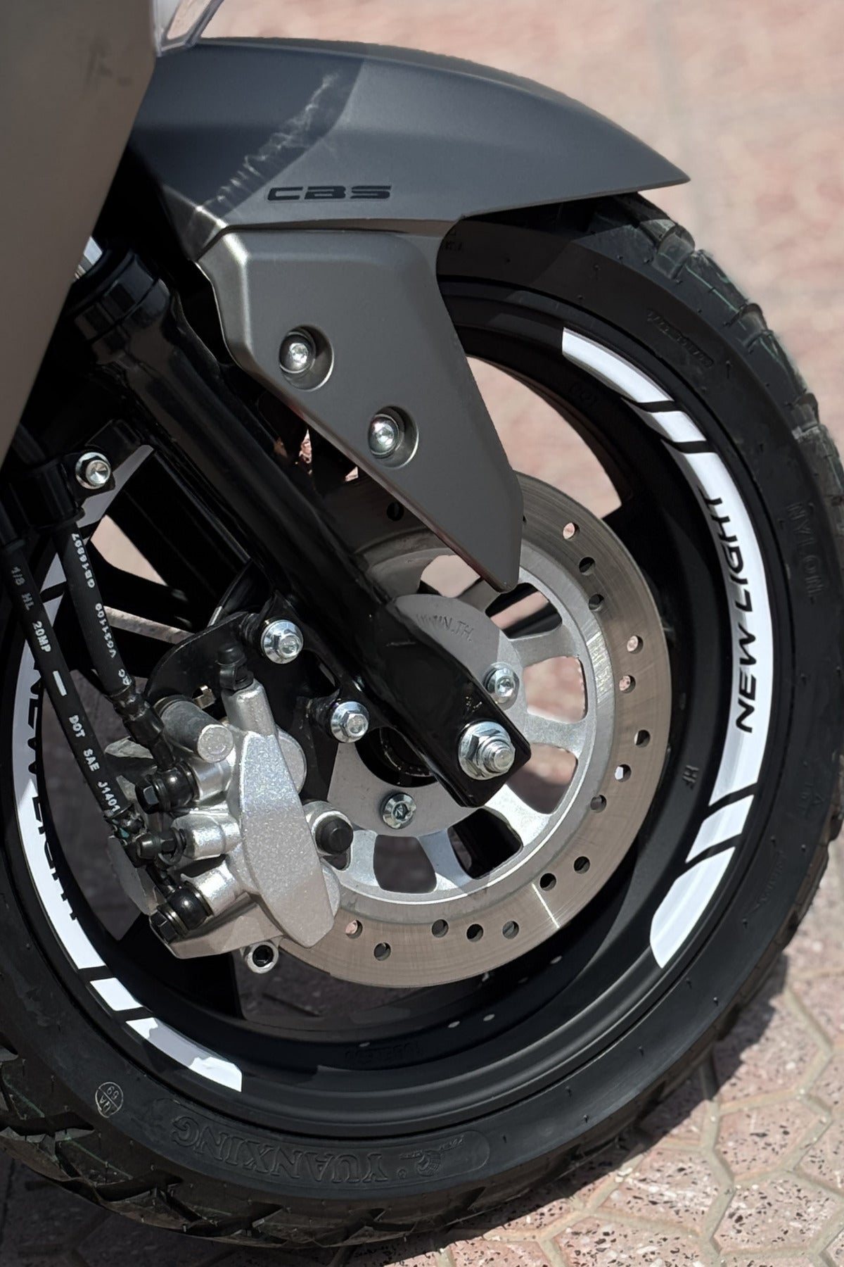 RKS Newlight Scooter için Jant Şeridi Sticker Seti (8 Parça)