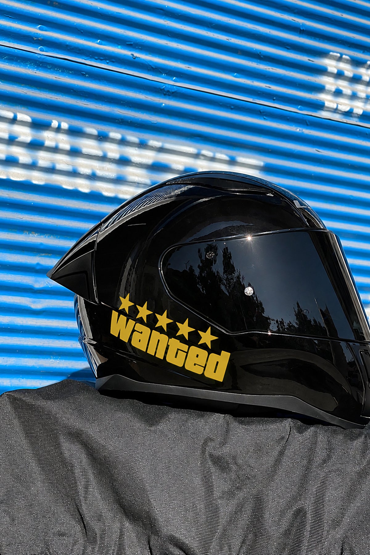 Motosiklet ve Kask için Wanted (ARANIYOR) Sticker Etiket (12CM)