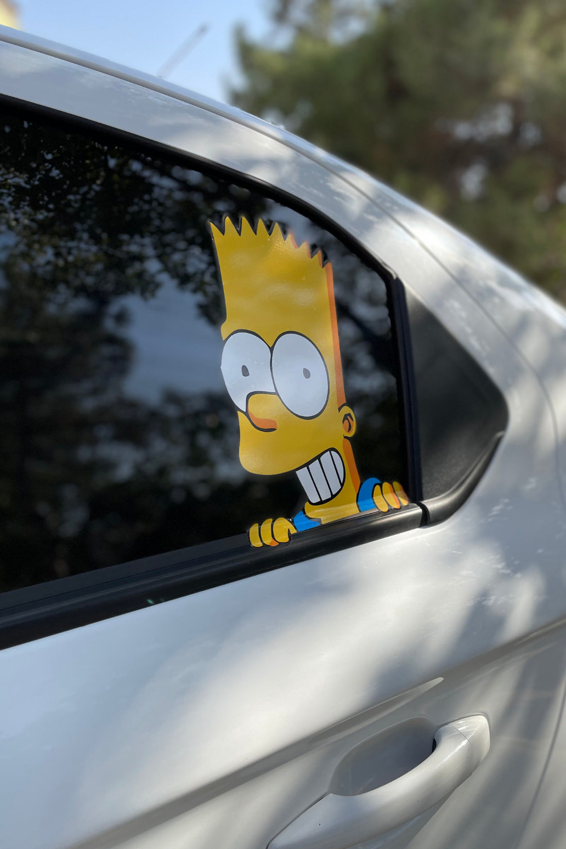 Araba Camı için Simpsonlar  Sticker Etiket Sol Arka Cam için (1 Adet) (B)