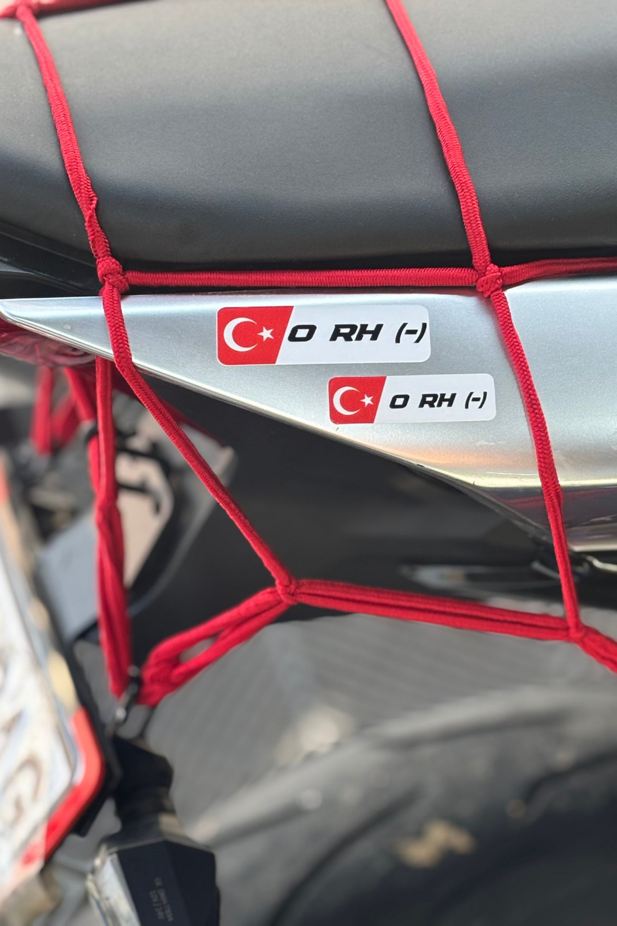 Motosiklet ve Kask için Kan Grubu Sticker Seti (2'li) (STİCKERDIR)