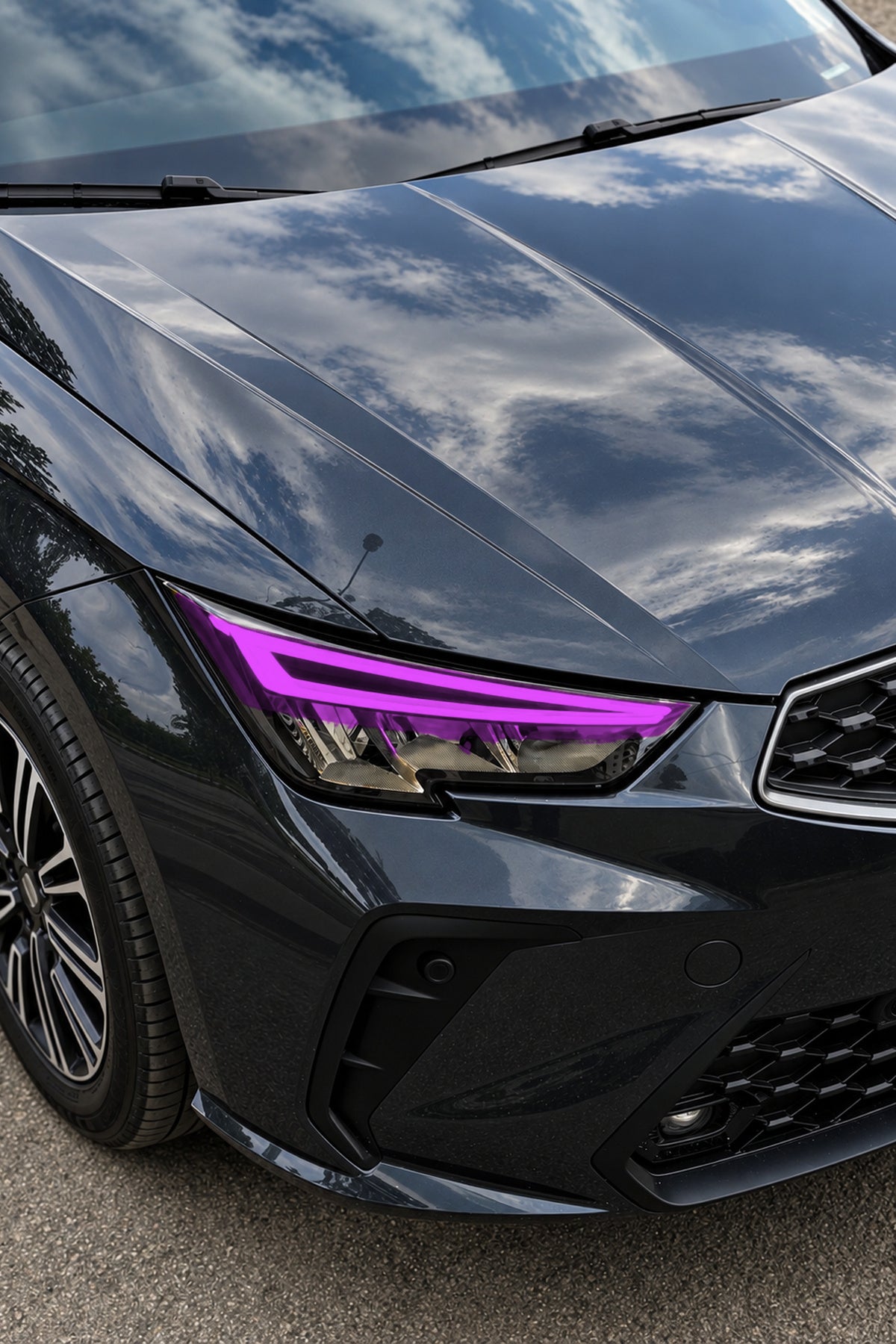 Seat Ibiza Yeni Kasa için Gündüz Farı Renklendirme Far Tasarım Film Sticker (Sağ ve Sol)