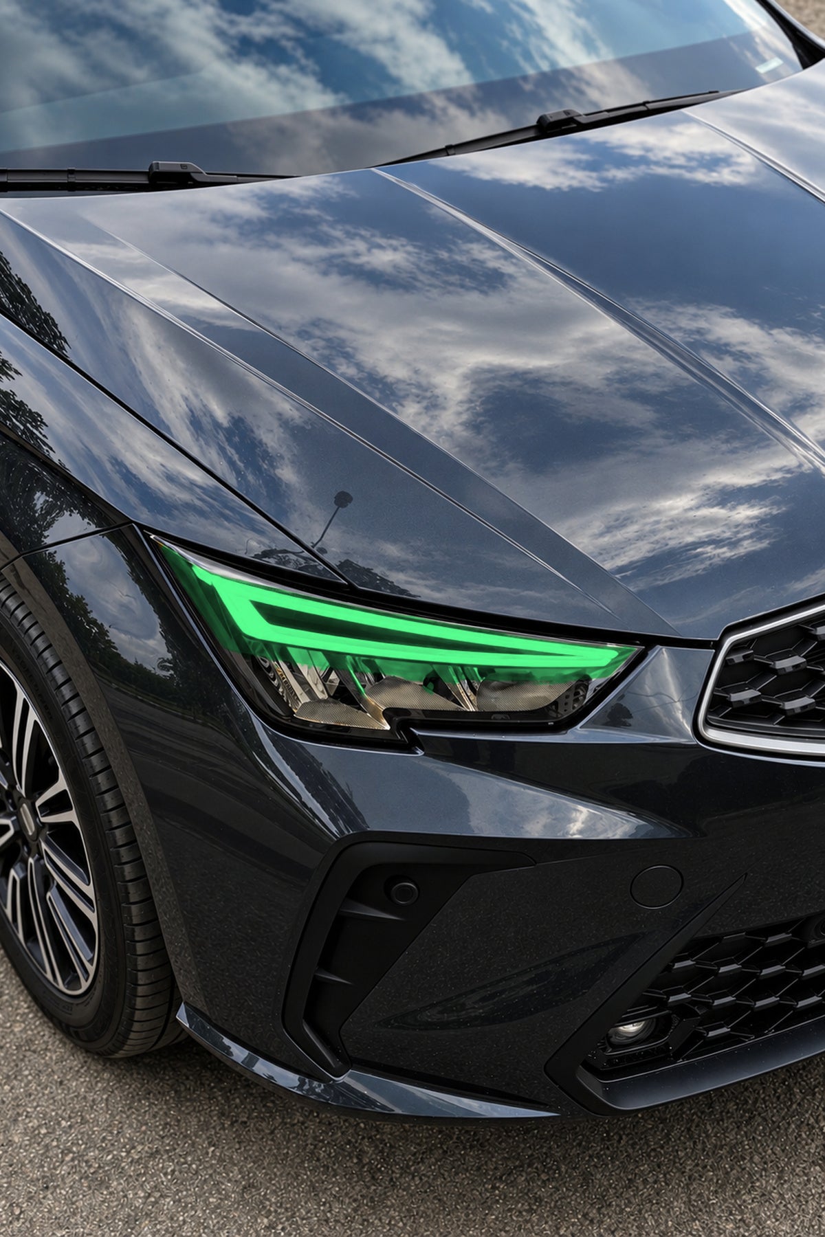 Seat Ibiza Yeni Kasa için Gündüz Farı Renklendirme Far Tasarım Film Sticker (Sağ ve Sol)
