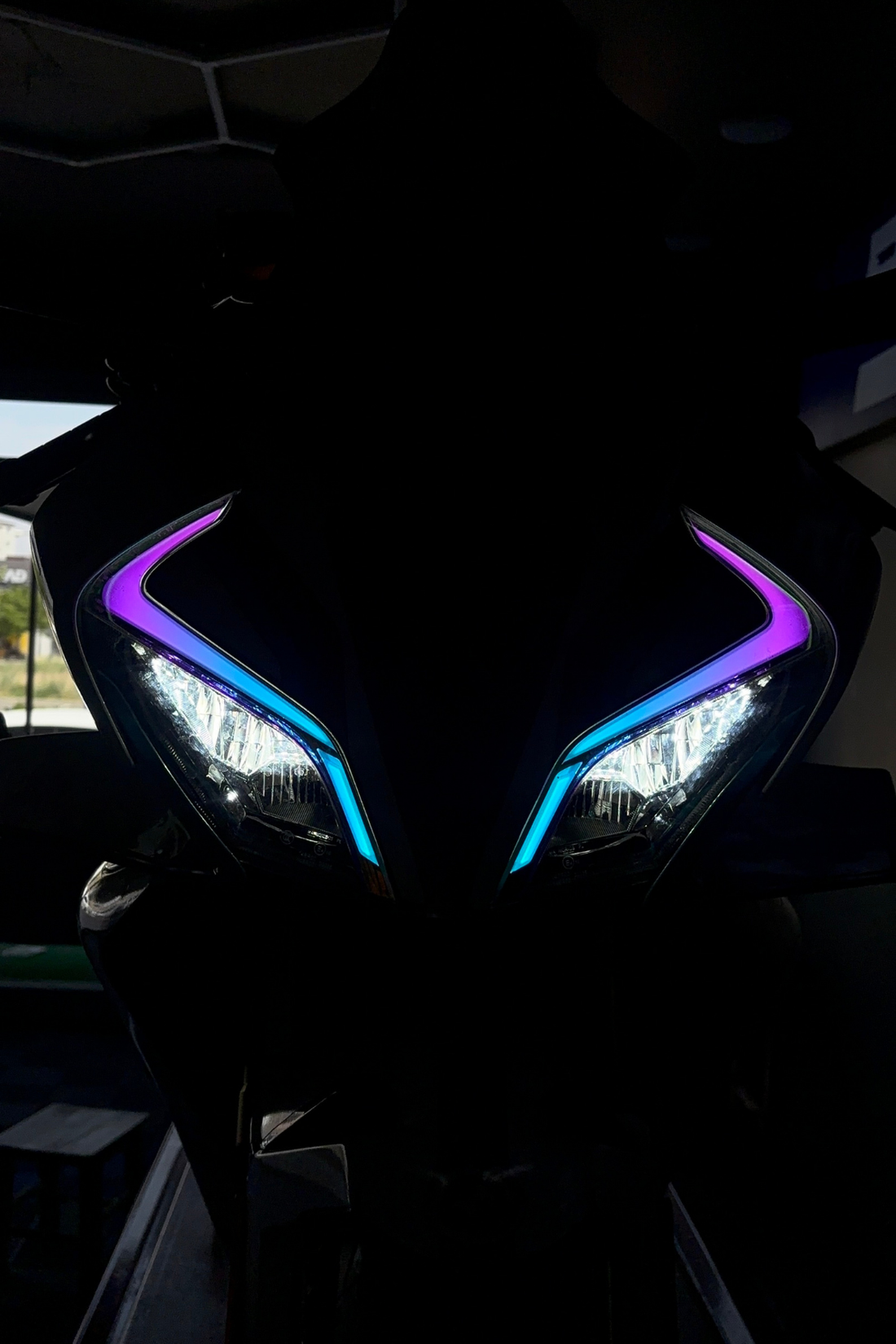 CFMOTO 450SR için Bukalemun Far Filmi Sticker Seti