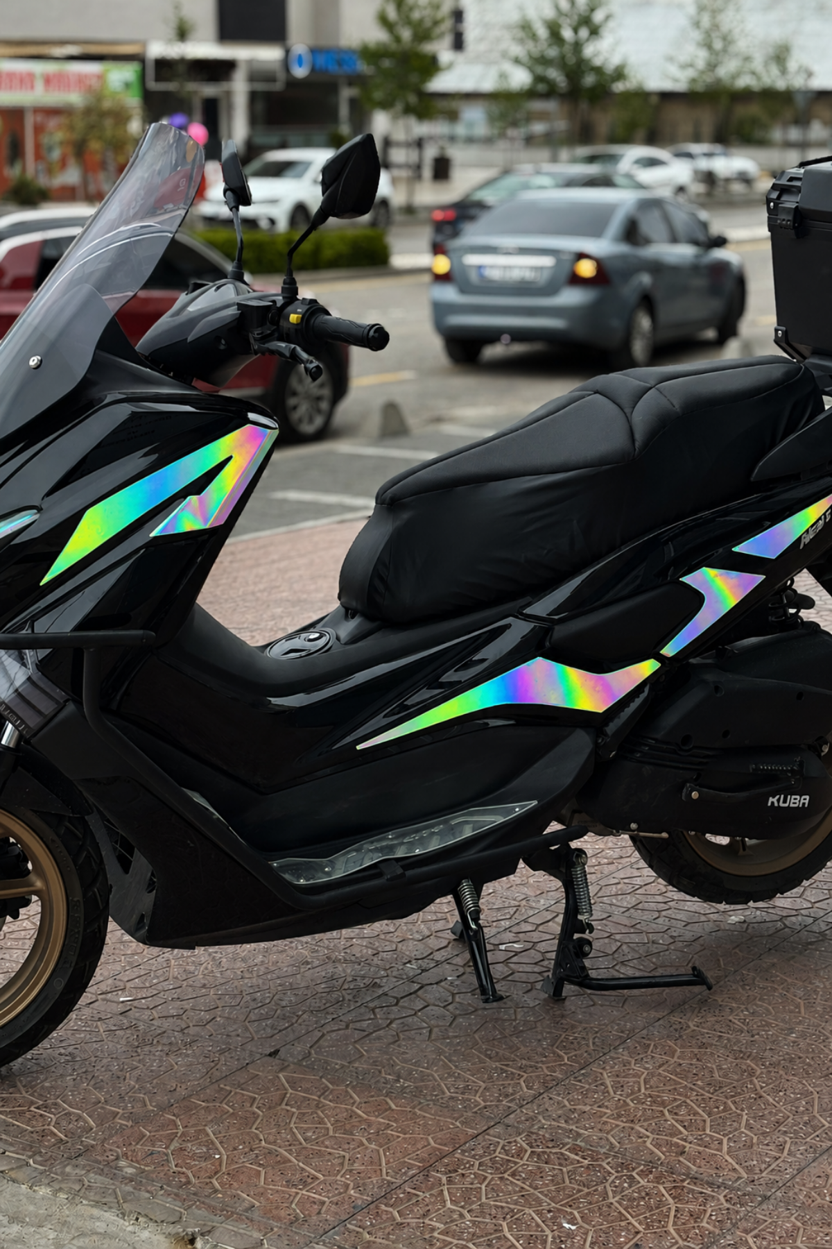 Kuba Newcity Scooter için Renkli Orijinal Sticker Seti (Sağ ve Sol)