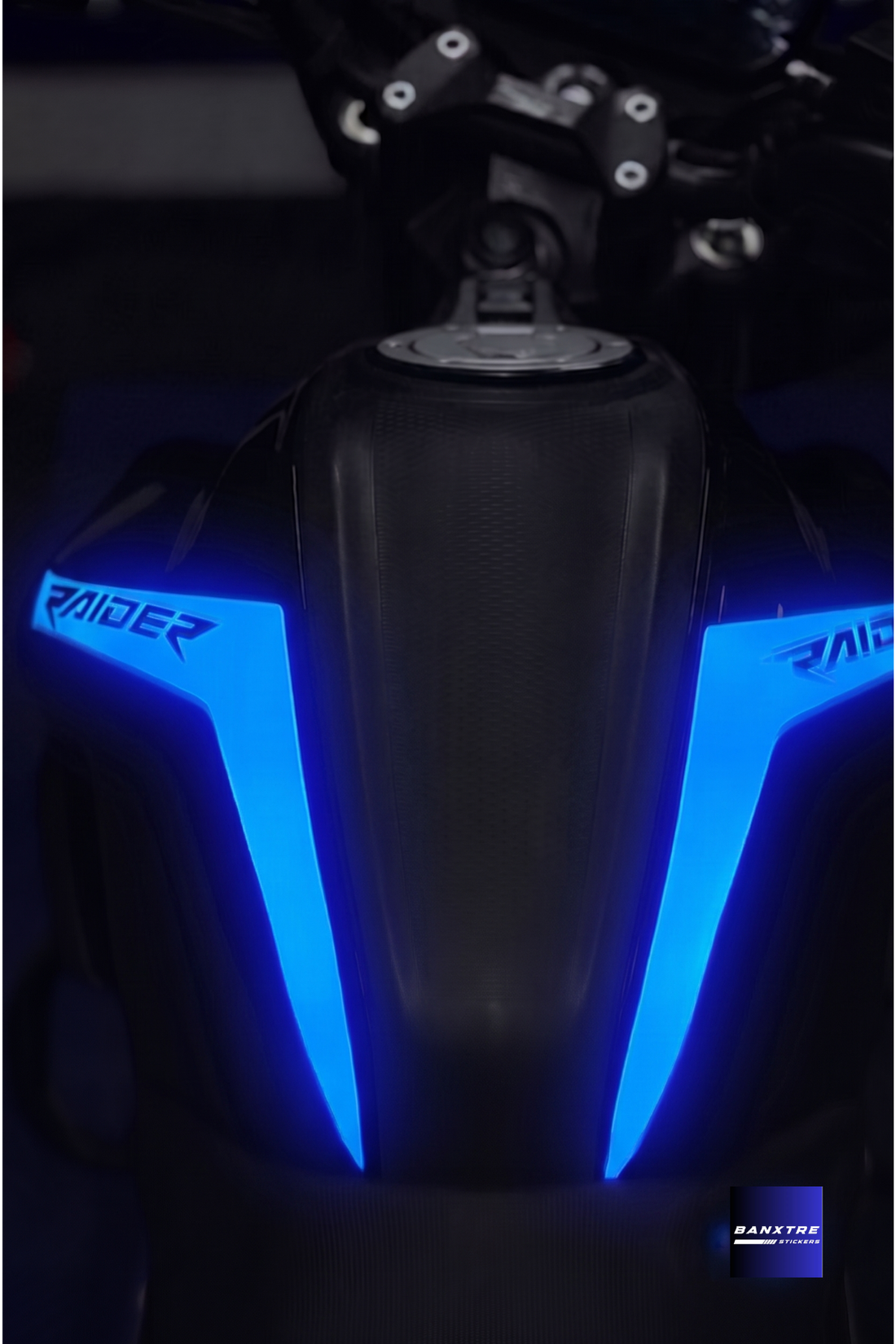 Tvs Raider 125 Motosiklet için Uyumlu Reflektörlü Depo Kordon Sticker Seti (Sağ ve Sol