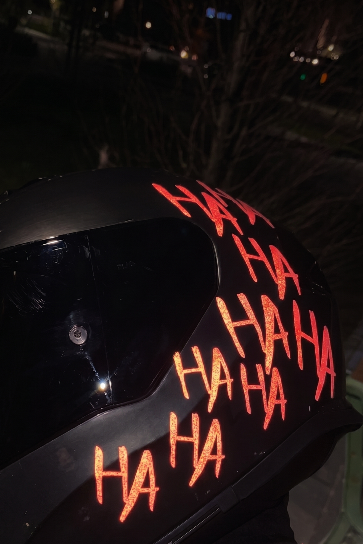Dekoratif Reflektörlü Hahaha Sticker Motor-araba-kask Için Etiket 15cmx30cm (1 ADET)