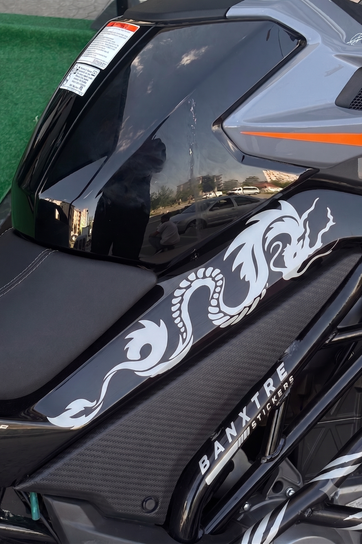 CFMOTO NK250 için Orta Grenaj için Ejder Sticker Seti Sağ ve Sol