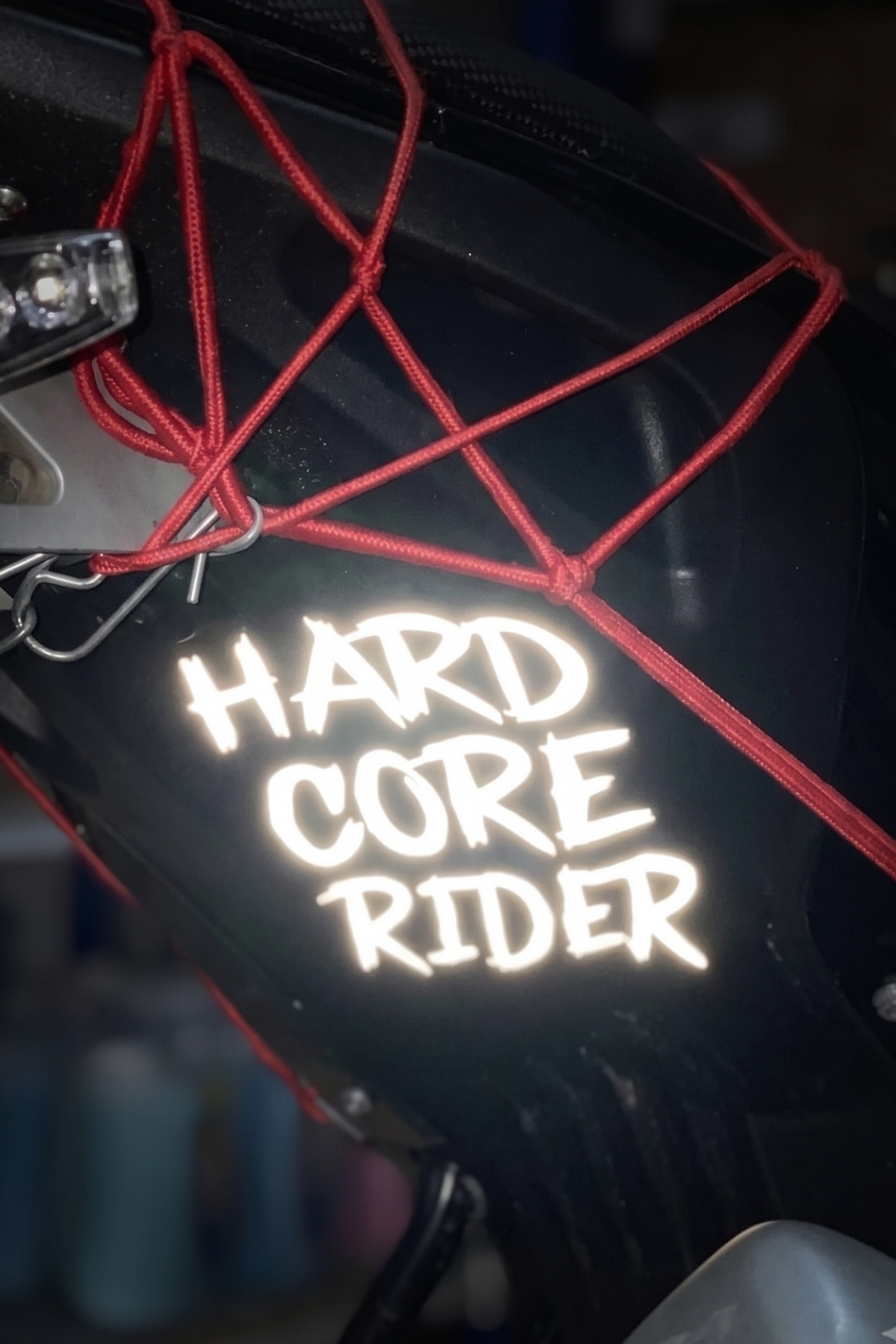Motor Ve Araba için Dekoratif Reflektörlü Sticker Hard Core Rider (1 Adet)