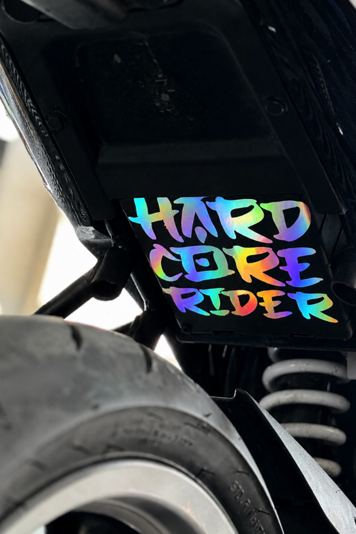 Motosiklet ve Kask için Kore Yazı Tipiyle Hardcore Sticker Etiket (14CMx12CM)