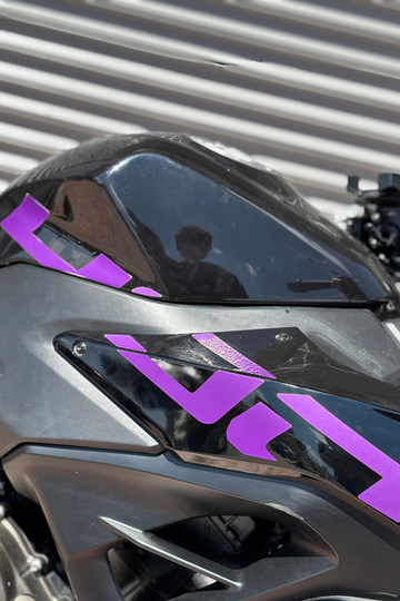 QJMOTOR-RKS SRK400 için Orijinal 400 Yazısı Sticker Seti (SAĞ VE SOL)