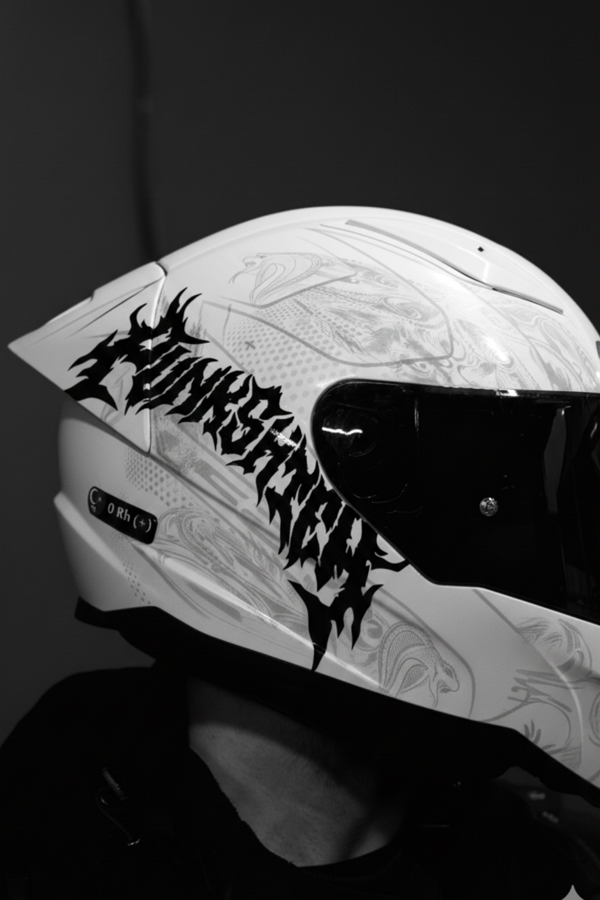 Kask için Punk Tribal Kask Sticker Etiket