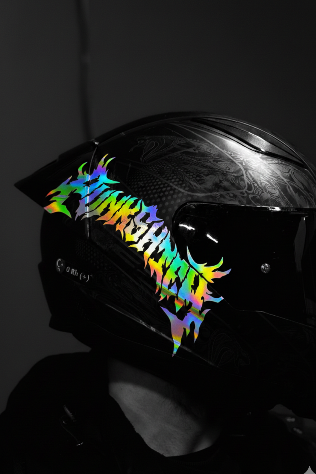 Kask için Punk Tribal Kask Sticker Etiket