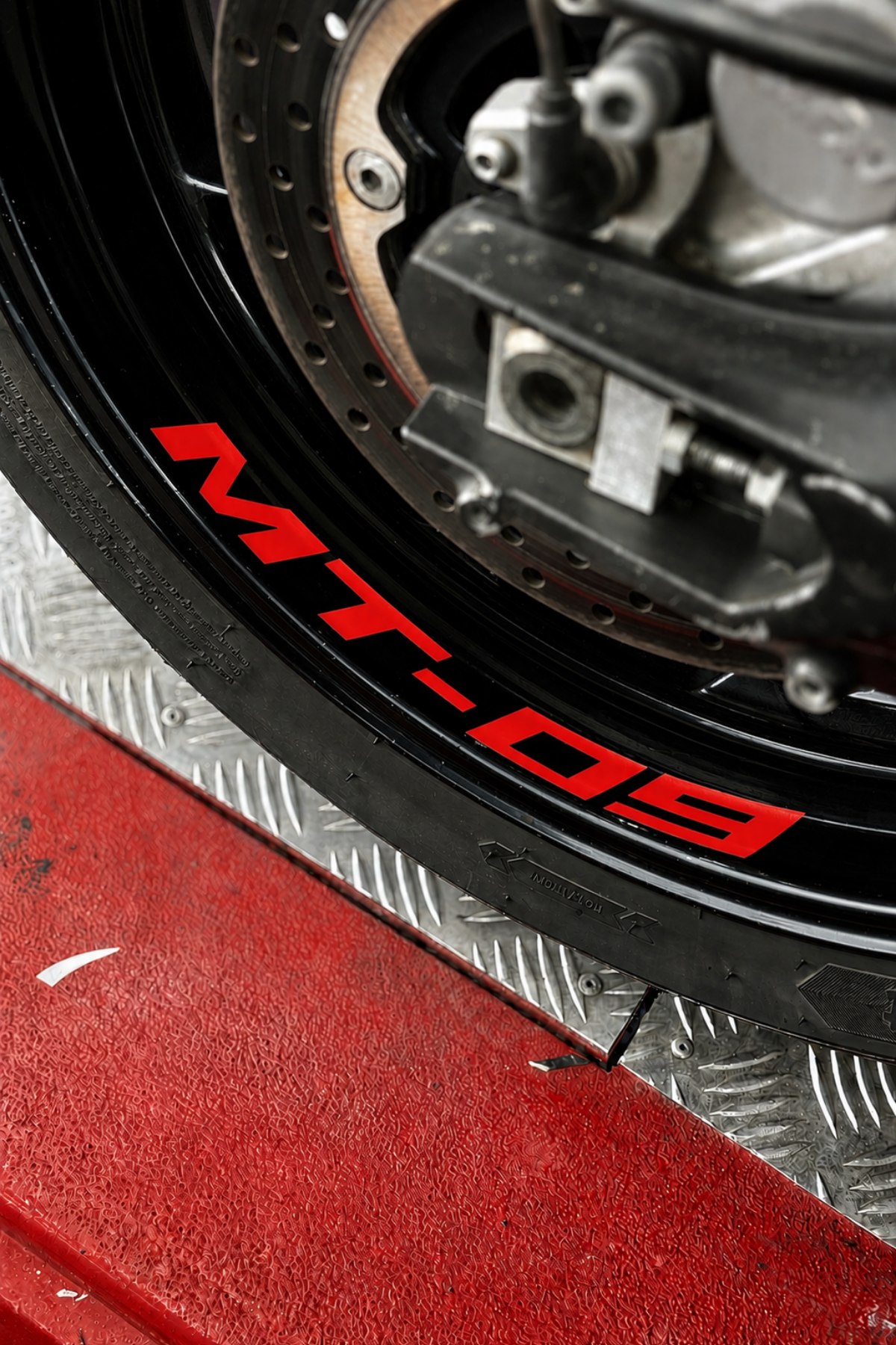Yamaha MT-09 için Jant için Yazı Sticker Seti (4 Adet)
