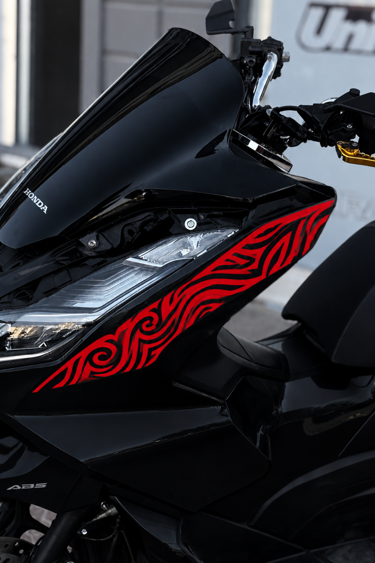 PCX Yan Panel için Tribal Desen Sticker Sol Taraf (1 Adet)