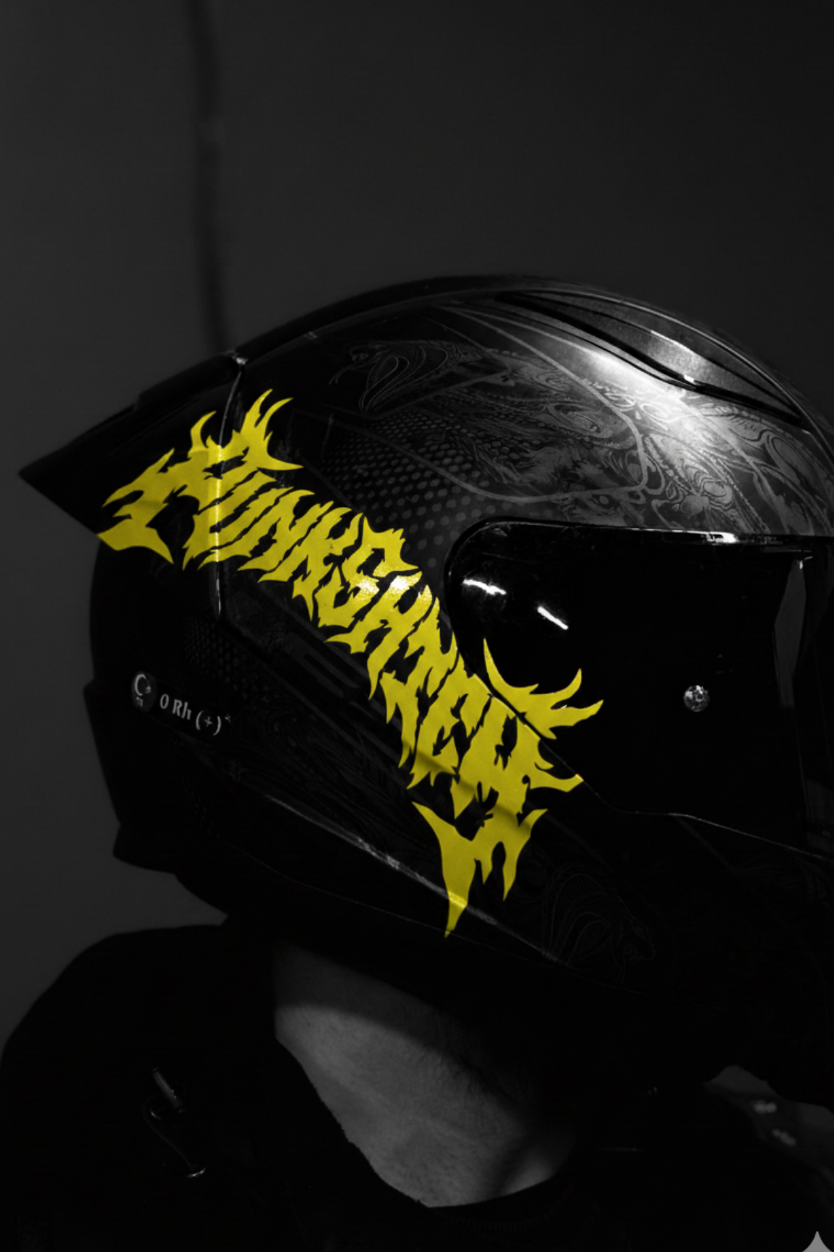 Kask için Punk Tribal Kask Sticker Etiket